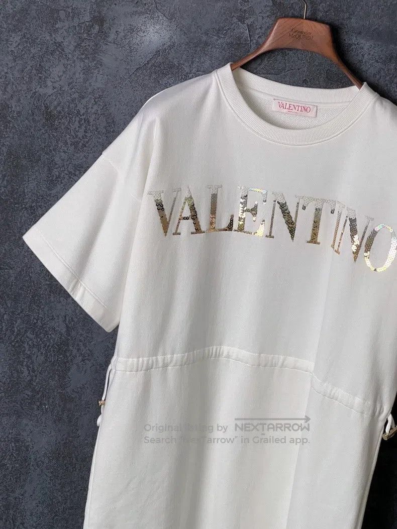 Valentino Valentino White letters or drawstring dresses Size M / US 6-8 / IT 42-44 - 5 Thumbnail