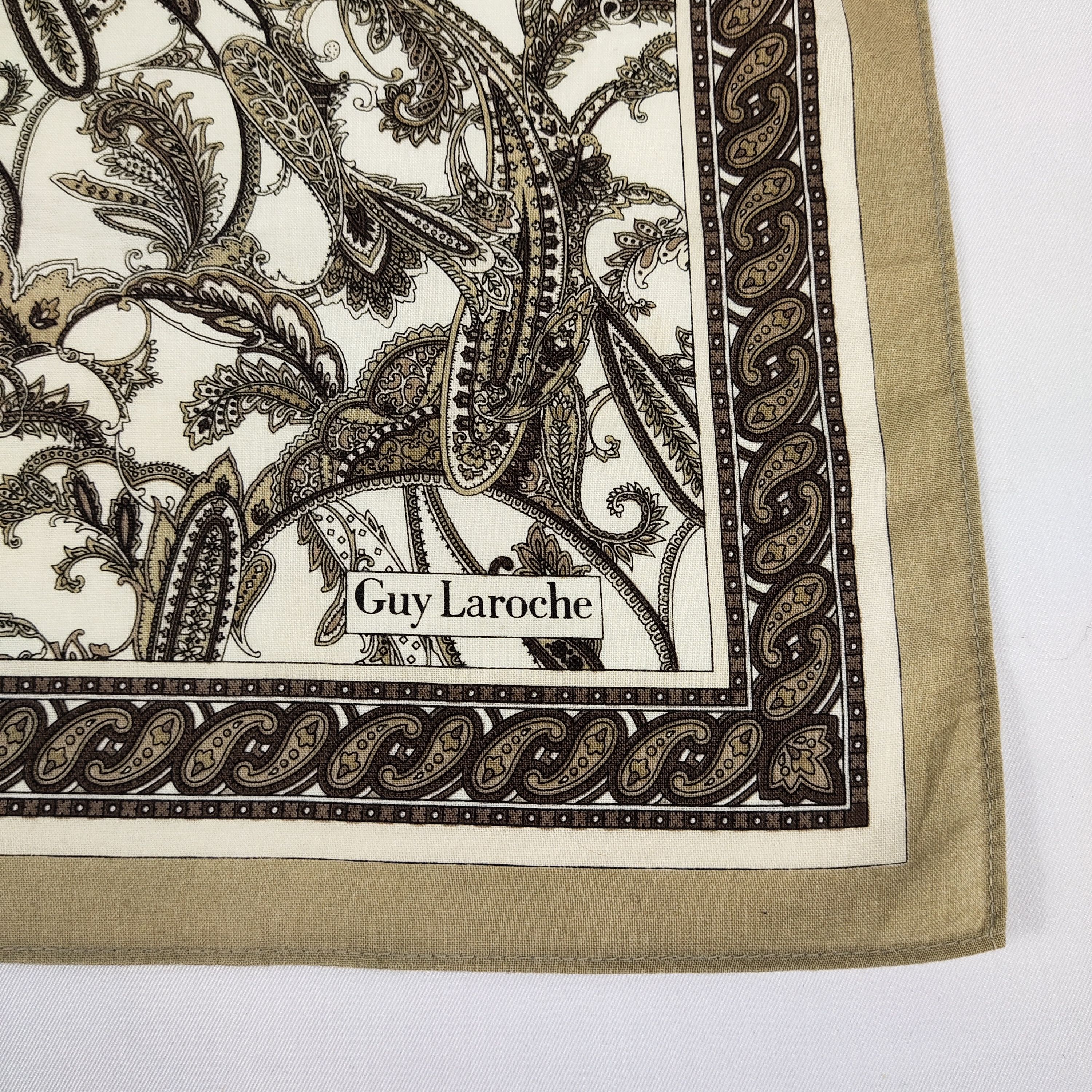 Guy Laroche × Vintage Guy Laroche Handkerchief / Neckerchief / Bandana FZ668 Size ONE SIZE - 5 Thumbnail