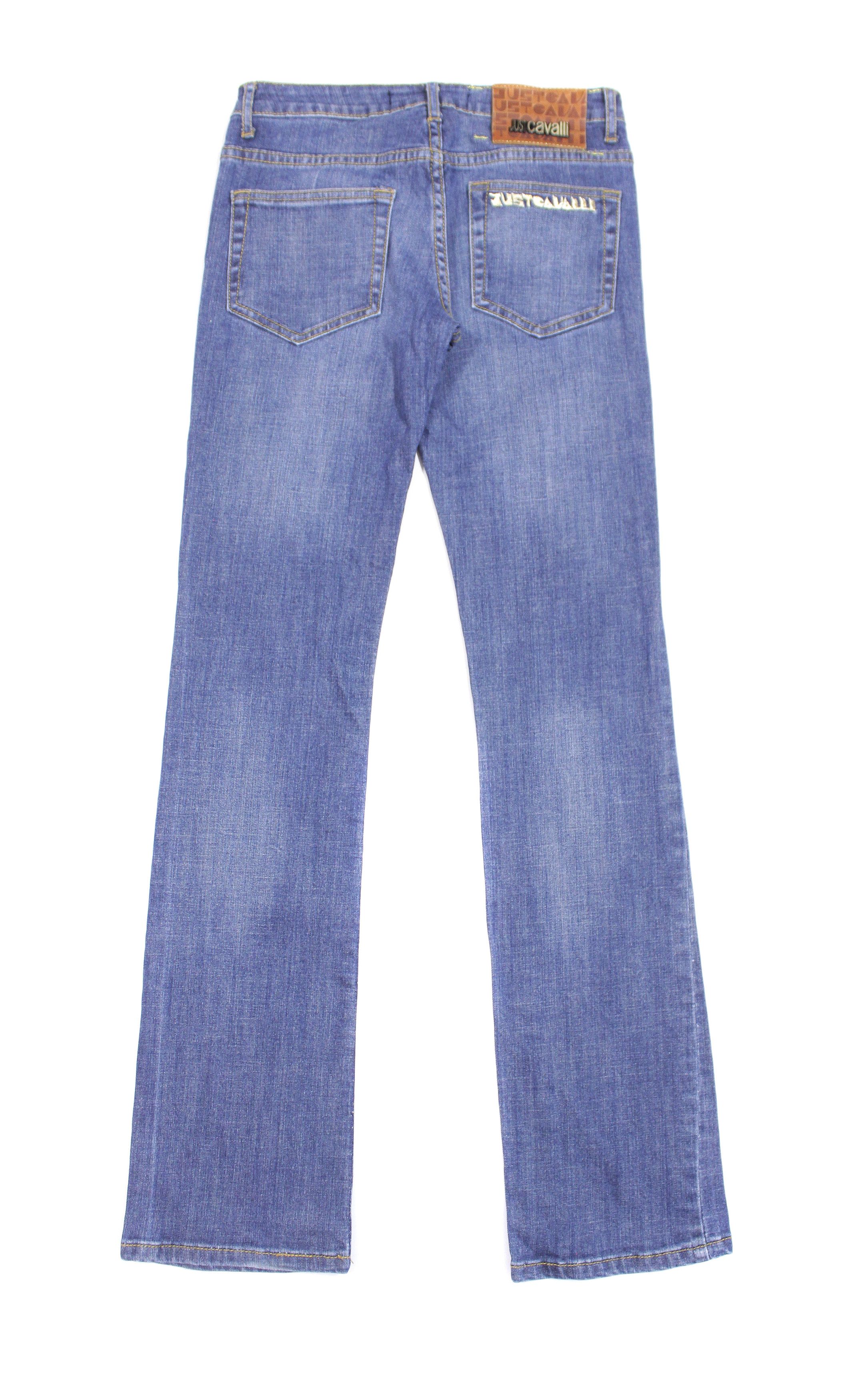 Just Cavalli Block Logo Y2K Jeans Vintage Size 25" / US 0 / IT 36 - 2 Thumbnail