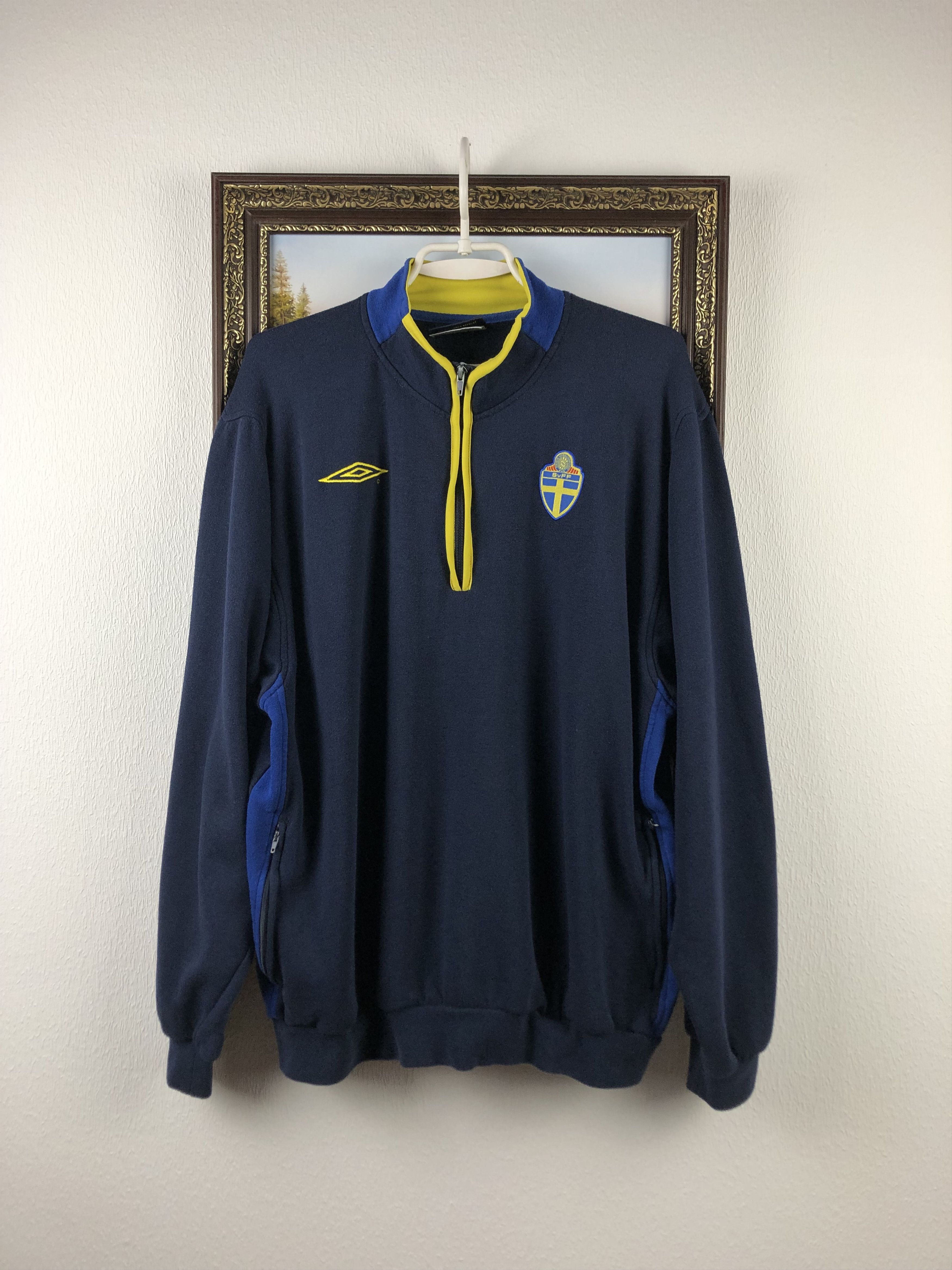 Umbro Vintage Umbro Sweden Football Sweatshirt Jacket Soccer Track Size US XXL / EU 58 / 5 - 1 Thumbnail