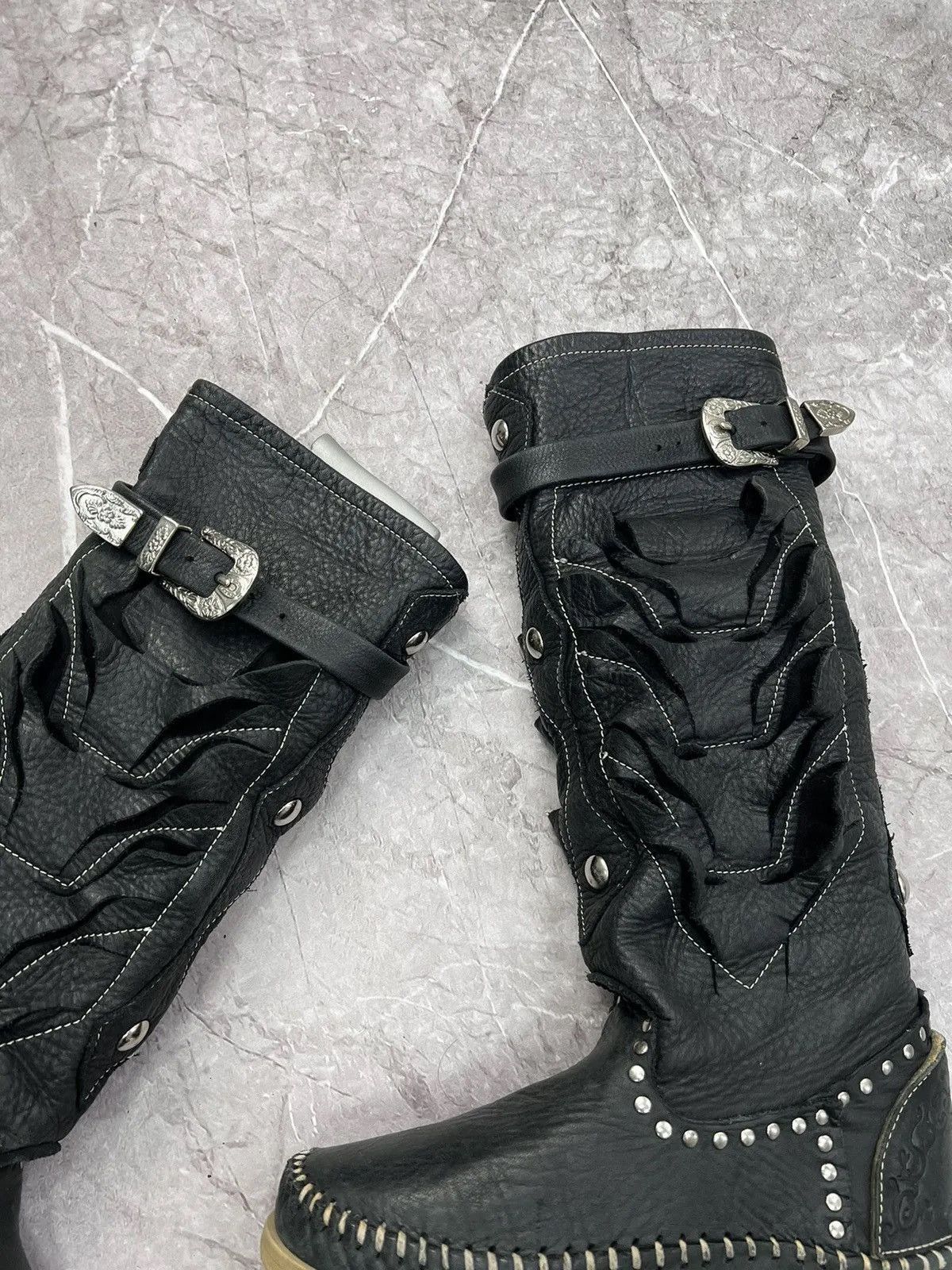 A.S.98 Vintage japanese high western boots shoes rare y2k Size US 7 / IT 37 - 5 Thumbnail