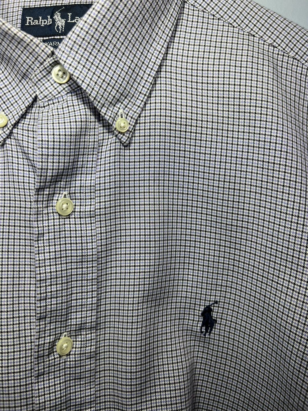Polo Ralph Lauren × Ralph Lauren × Vintage Ralph Lauren Micro Check Shirt Mens Size 15.5 34-35 Yarmouth Size US M / EU 48-50 / 2 - 2 Thumbnail