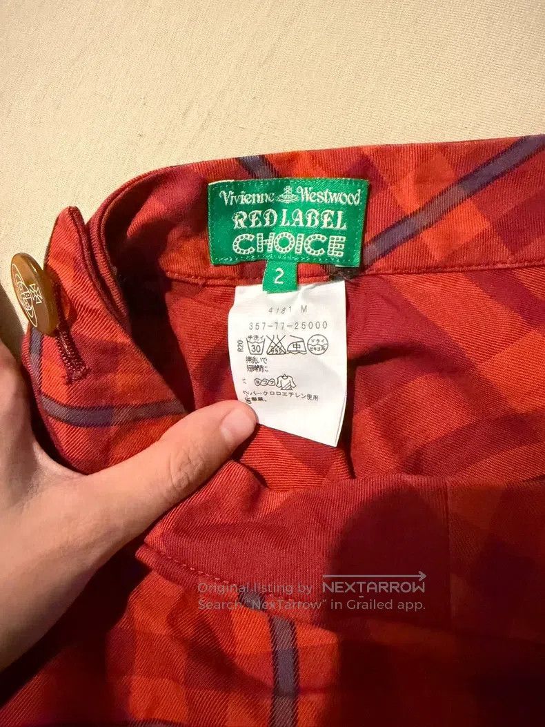 Vivienne Westwood Vivienne Westwood size 2 Red Plaid Deformed Bud Half Skirt Size 27" / US 4 / IT 40 - 3 Thumbnail