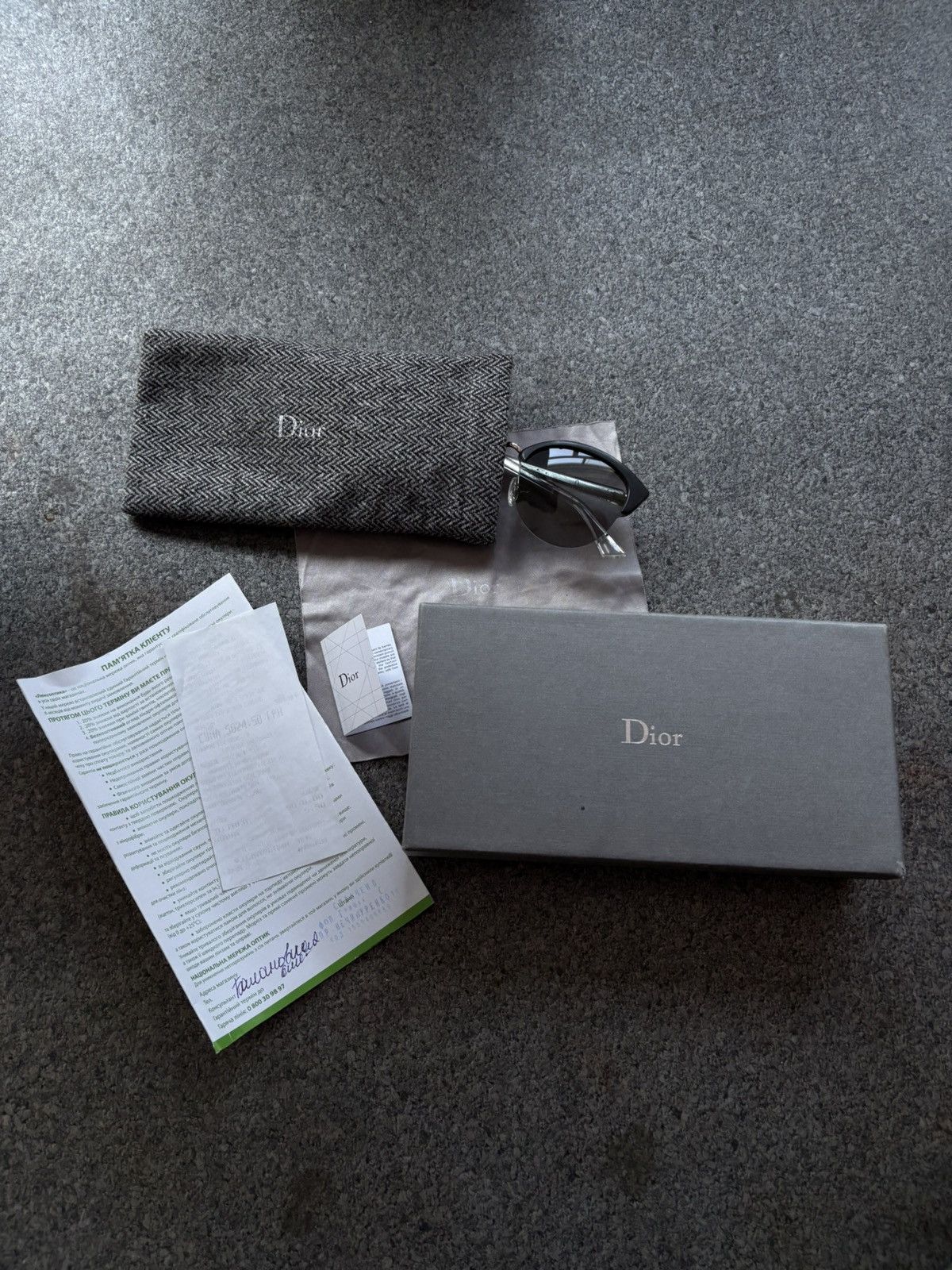 Christian Dior Monsieur × Designer × Dior Christian Dior Diorama G5V2K Sunglasses Cat Eye FULL SET Size ONE SIZE - 6 Thumbnail