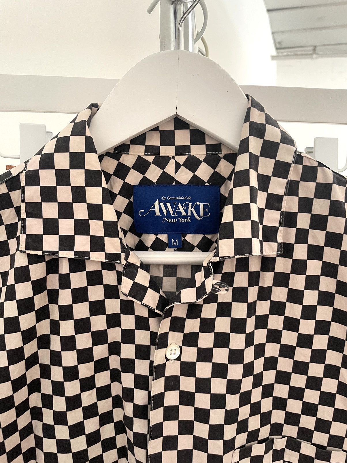 Awake NY Awake NY Camp Collar Checkerboard Logo Shirt Size US M / EU 48-50 / 2 - 3 Thumbnail