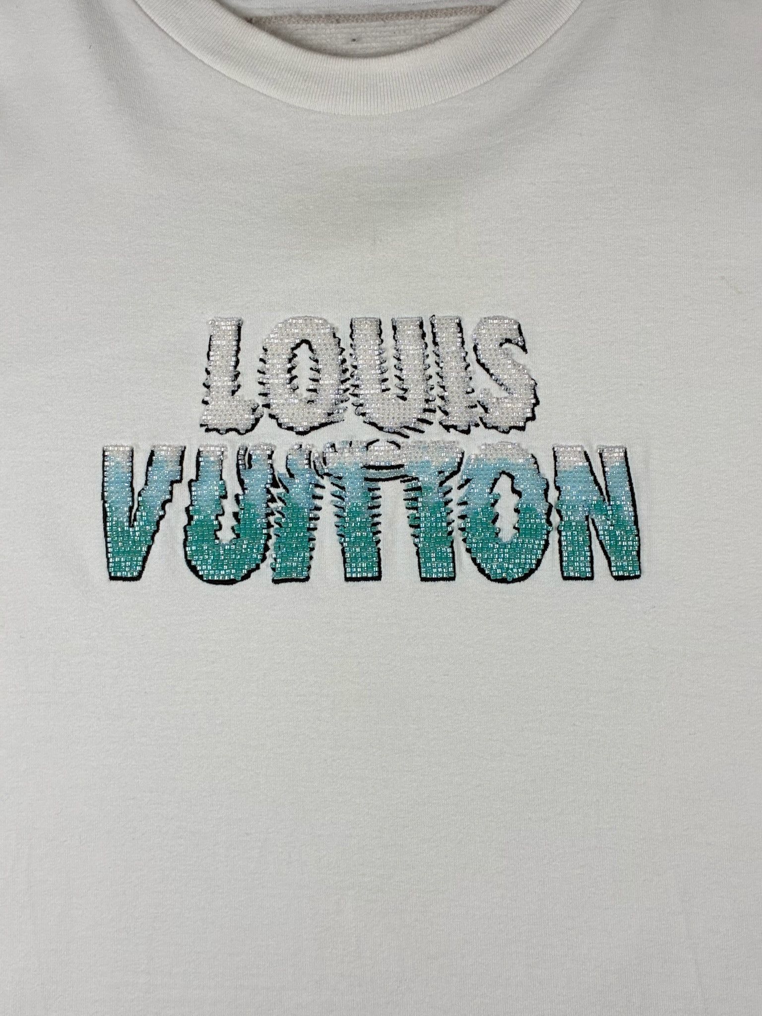 Louis Vuitton Louis Vuitton Embroidered Beads Cotton T-Shirt Size US L / EU 52-54 / 3 - 2 Thumbnail