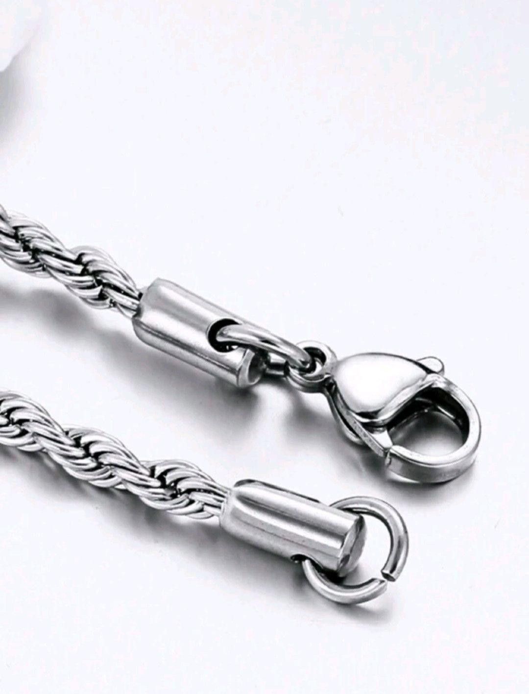 Jewelry Twisted Rope Steel Bracelet Size ONE SIZE - 4 Thumbnail