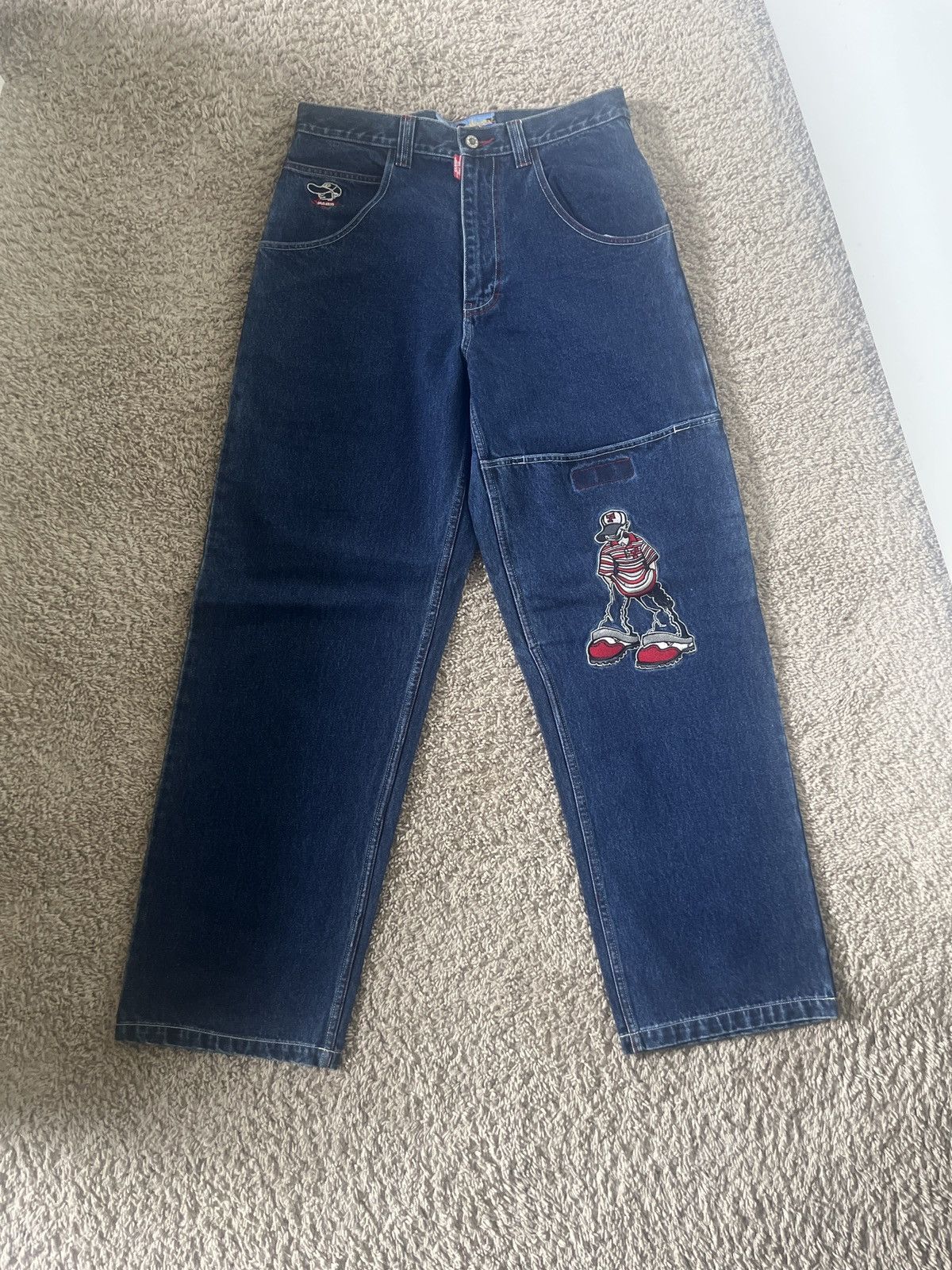 image of Vintage Paco Y2K Grail Denim Large Embroidery in Blue, Men's (Size 33)