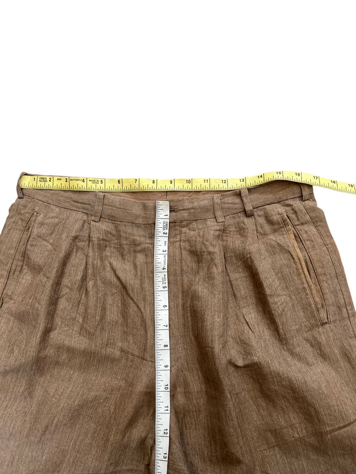 Other Vintage Papas Japan Sun Fade Light Brown Linen Loose Trouser Size US 32 / EU 48 - 3 Thumbnail