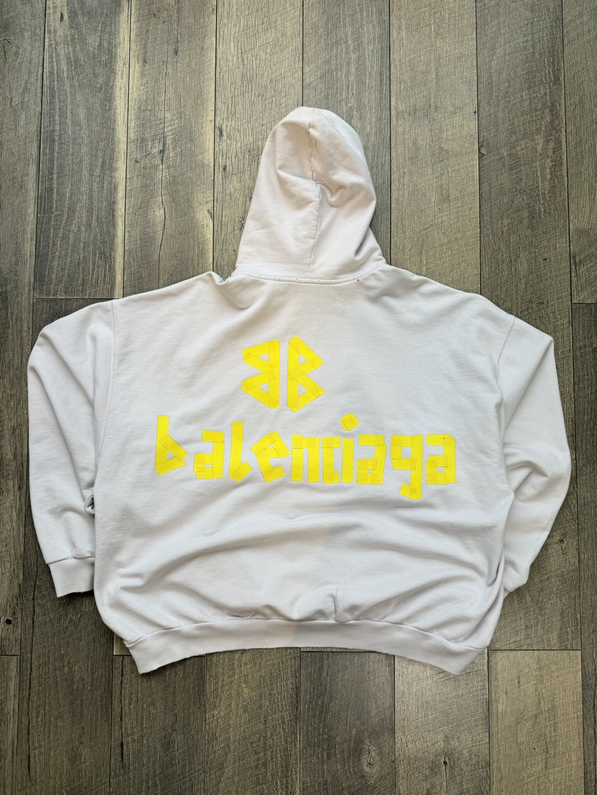 Balenciaga Balenciaga White Tape Hoodie Large Size US L / EU 52-54 / 3 - 2 Thumbnail