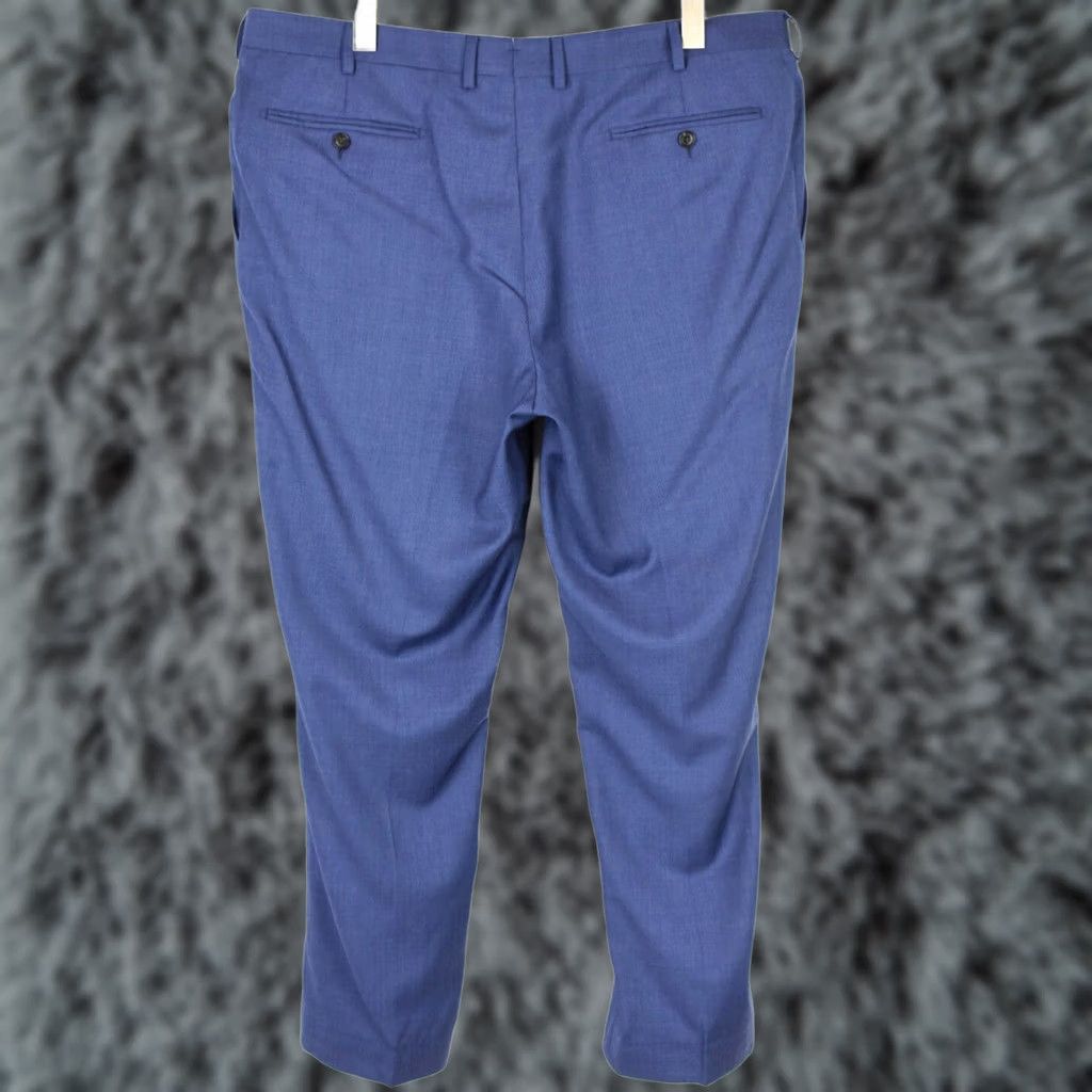 Suitsupply Suitsupply Sienna Trousers Wool Tapered Fit Zip Fly Blue Men W40 Dress Pants Formal Business Women/Mens Size US 40 / EU 56 - 1 Thumbnail