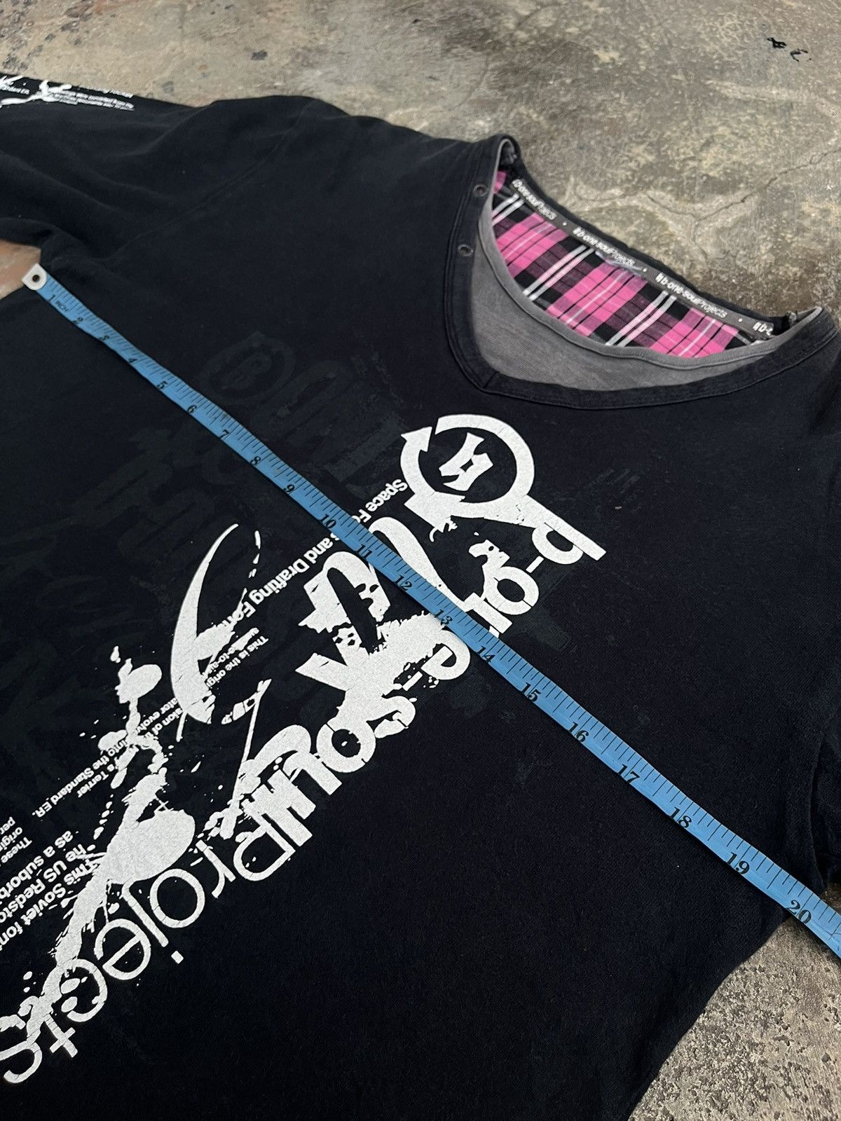 If Six Was Nine 2000s JAPANESE BONEAOUL POEM DOUBLE LAYER GOTHIC PUNK STYLE Size US M / EU 48-50 / 2 - 12 Thumbnail