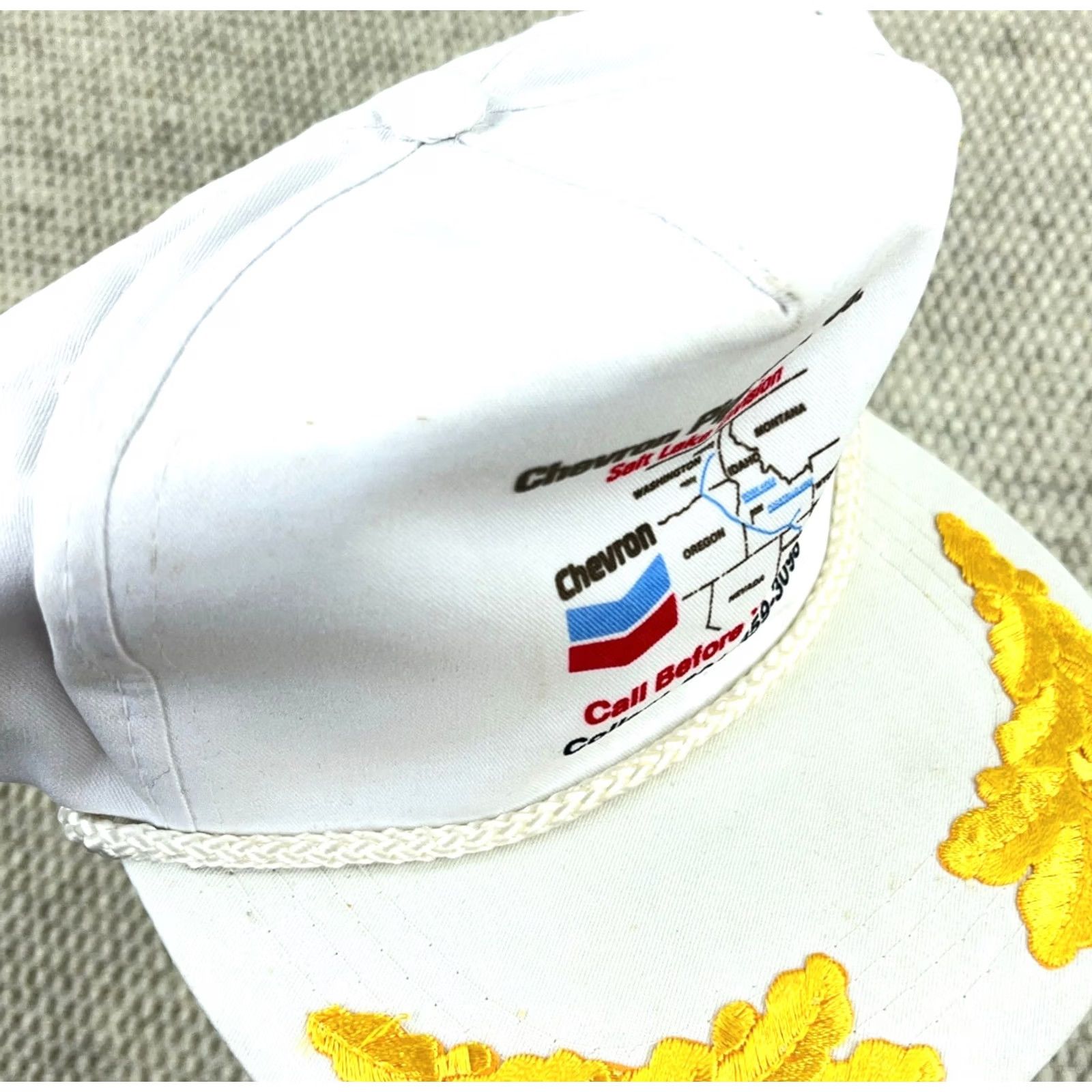 Vintage VINTAGE Chevron Pipe Line Trucker Hat Cap 90s 80s Snapback Rope Oil Gas Petroleum USA Mens LL Size ONE SIZE - 3 Thumbnail