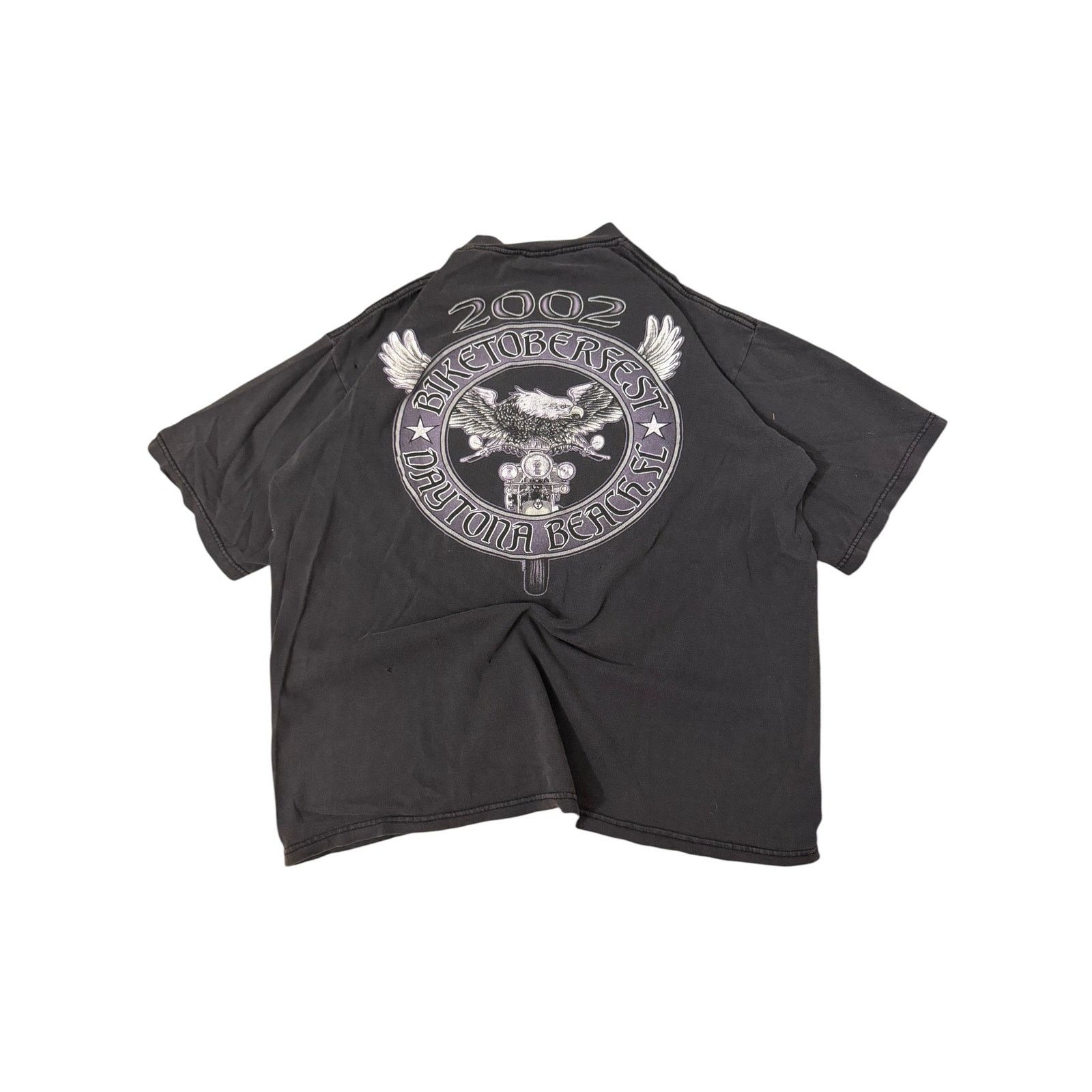 Vintage Vintage 2002 Biketoberfest Daytona Beach Eagle Tee - Florida Size US XL / EU 56 / 4 - 2 Thumbnail