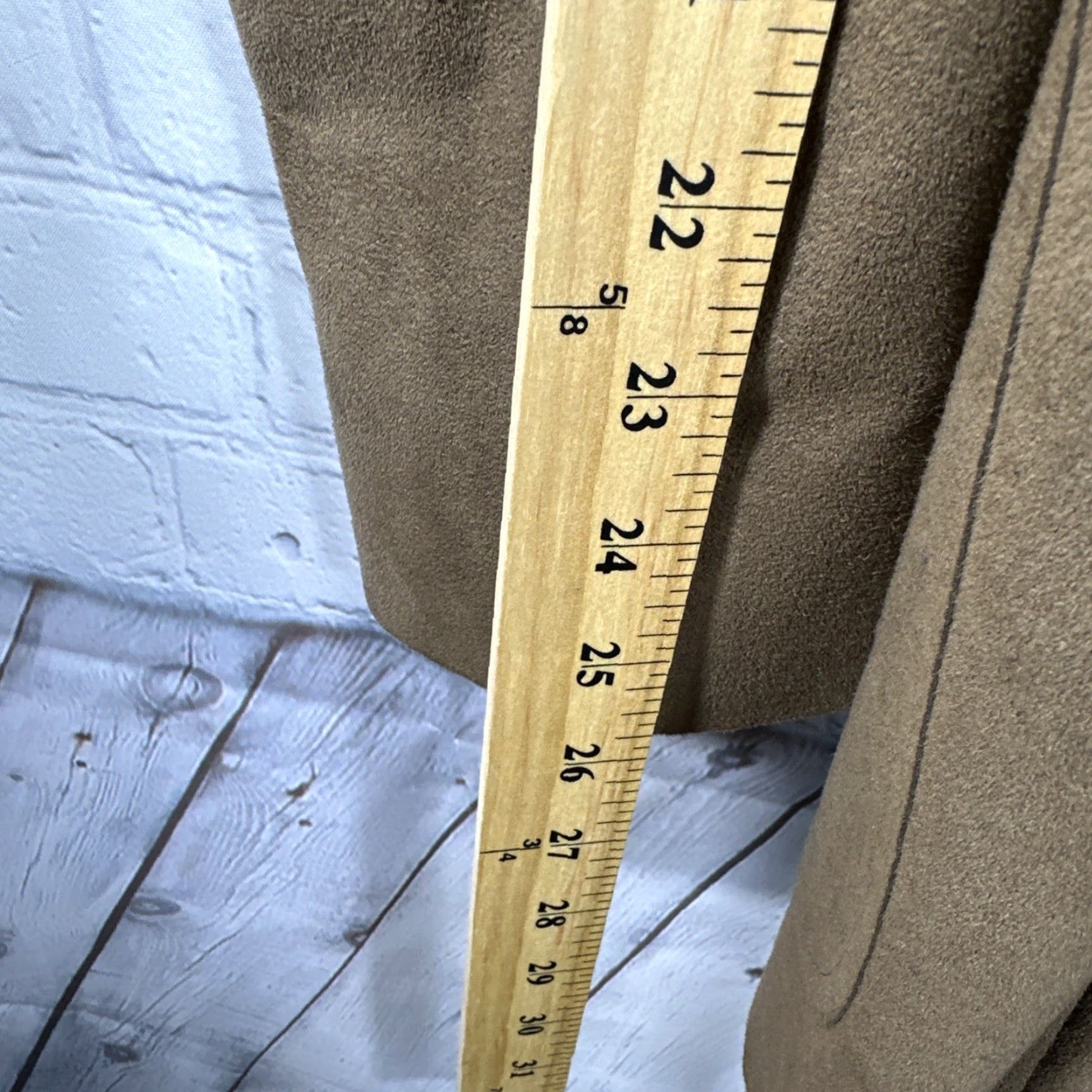 Vintage VINTAGE Brookstreet Suede Blazer Jacket Notch Lapel 80s Brown 42 Mens Blazer Suede Three-Button Front Two-Button Front Vintage 80s Suit Jacket Size 42R - 7 Thumbnail