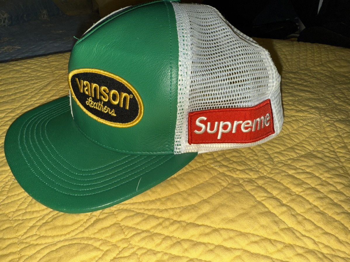 Supreme × Vanson Leathers Vanson Leather + Supreme “Trucker Hat” snapback Leather! Size ONE SIZE - 1 Thumbnail
