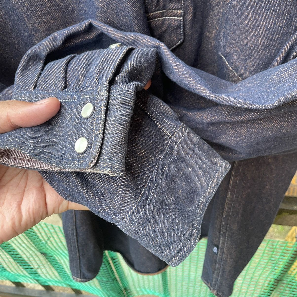 Vintage 🔥Vintage Piko Western Style Half Buttons Denim Polos Shirts Size US L / EU 52-54 / 3 - 5 Thumbnail