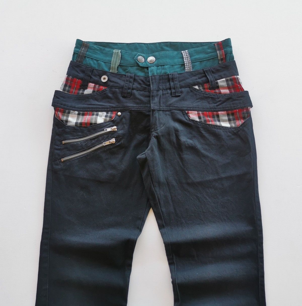 Japanese Brand Manydope Blindedge Double Waist Japan Black Jeans Size US 31 - 4 Thumbnail