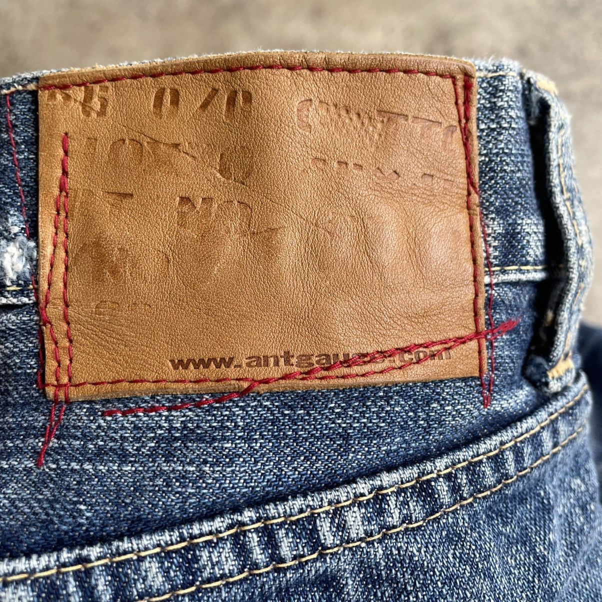 Japanese Brand 🔥🇯🇵Antgauge Patchworks Sashiko Pattern Distress Denim Jeans Size US 30 / EU 46 - 12 Thumbnail