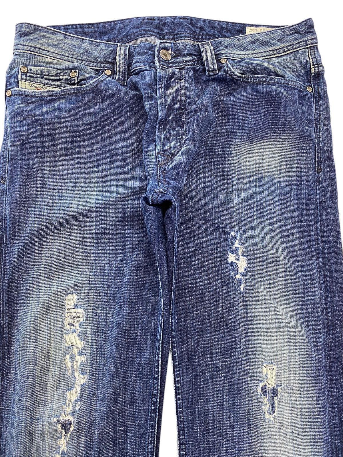 Diesel Diesel Blue Wash Ripped Style Boot Cut Jeans Size US 33 - 2 Thumbnail