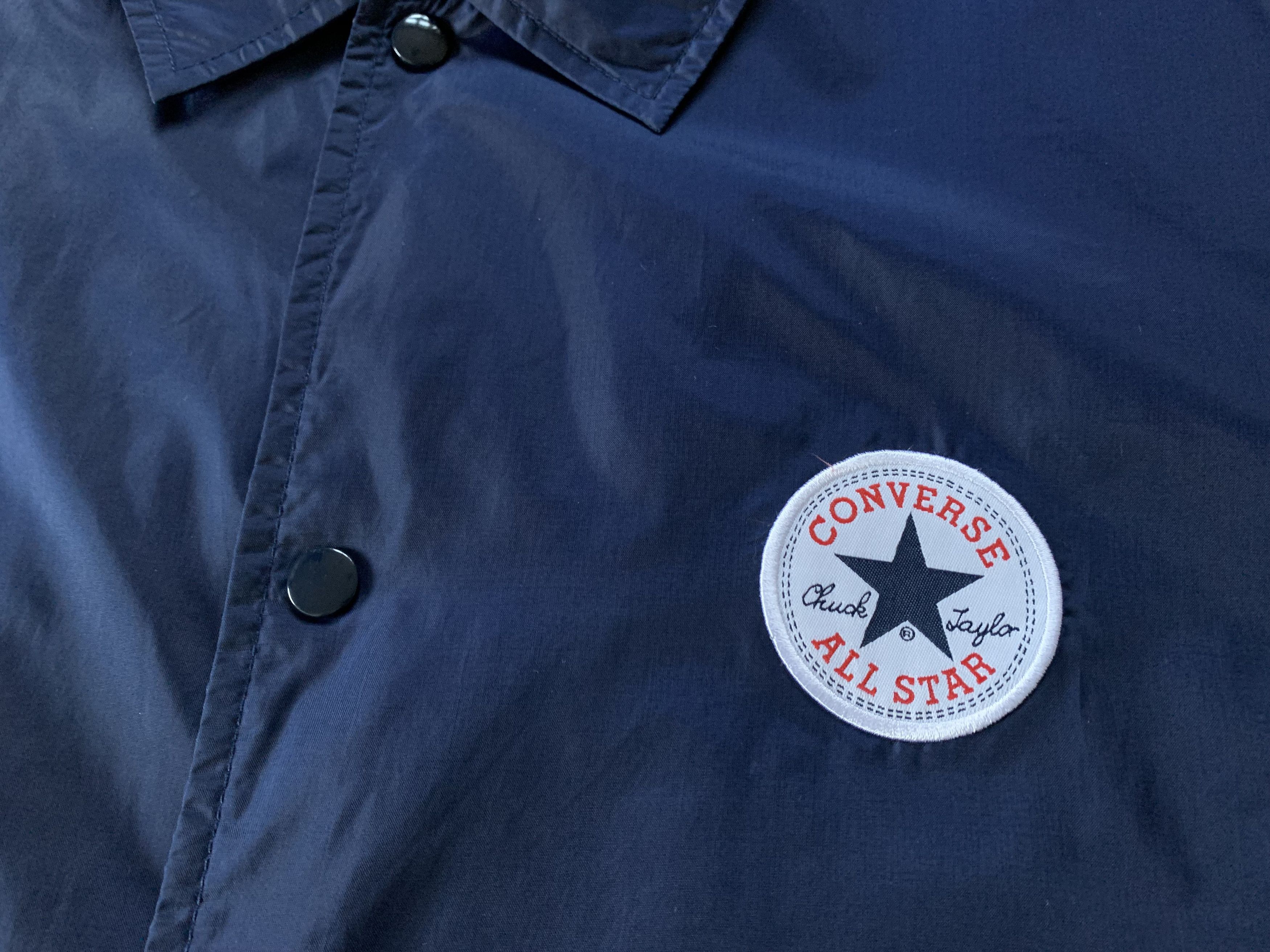 Converse × Vintage Rare Converse Snap Button Nylon Light Jacket Size US XL / EU 56 / 4 - 6 Thumbnail