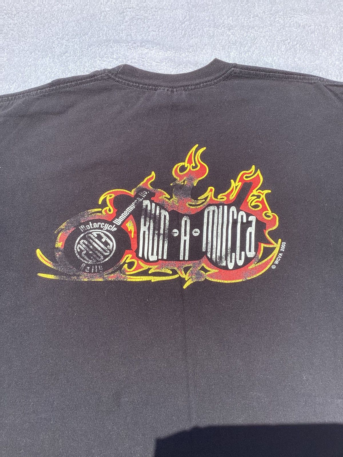 Hanes 2003 run a mucca motorcycle rally biker T-shirt Size US L / EU 52-54 / 3 - 2 Thumbnail