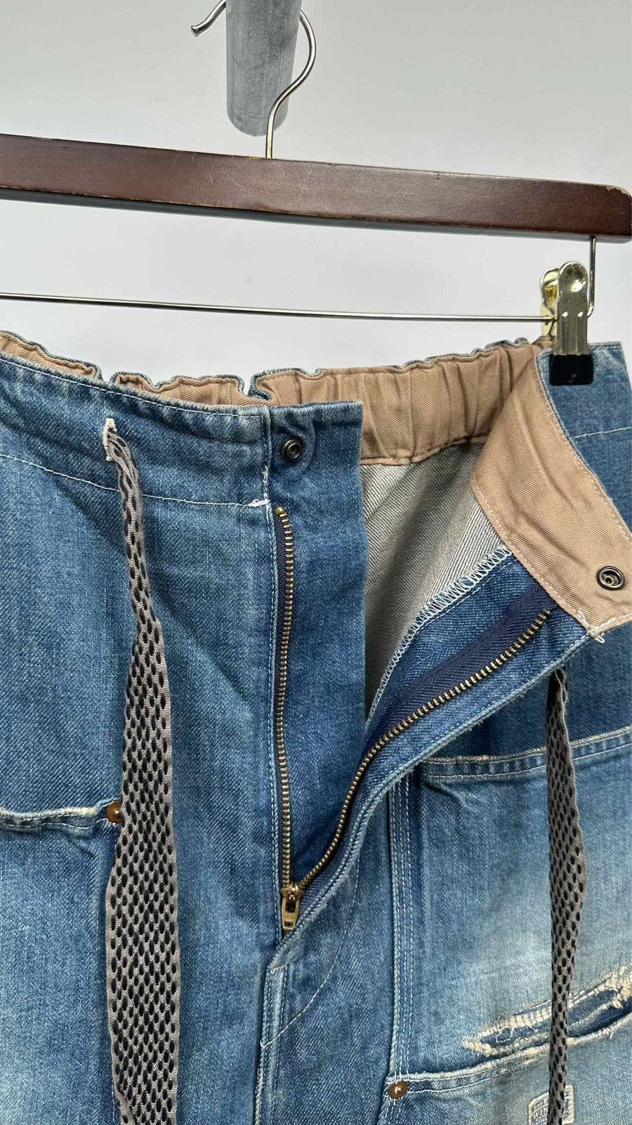Kapital Kountry Kapital Distressed Double-Knee Baggy Jeans Size US 33 - 4 Thumbnail