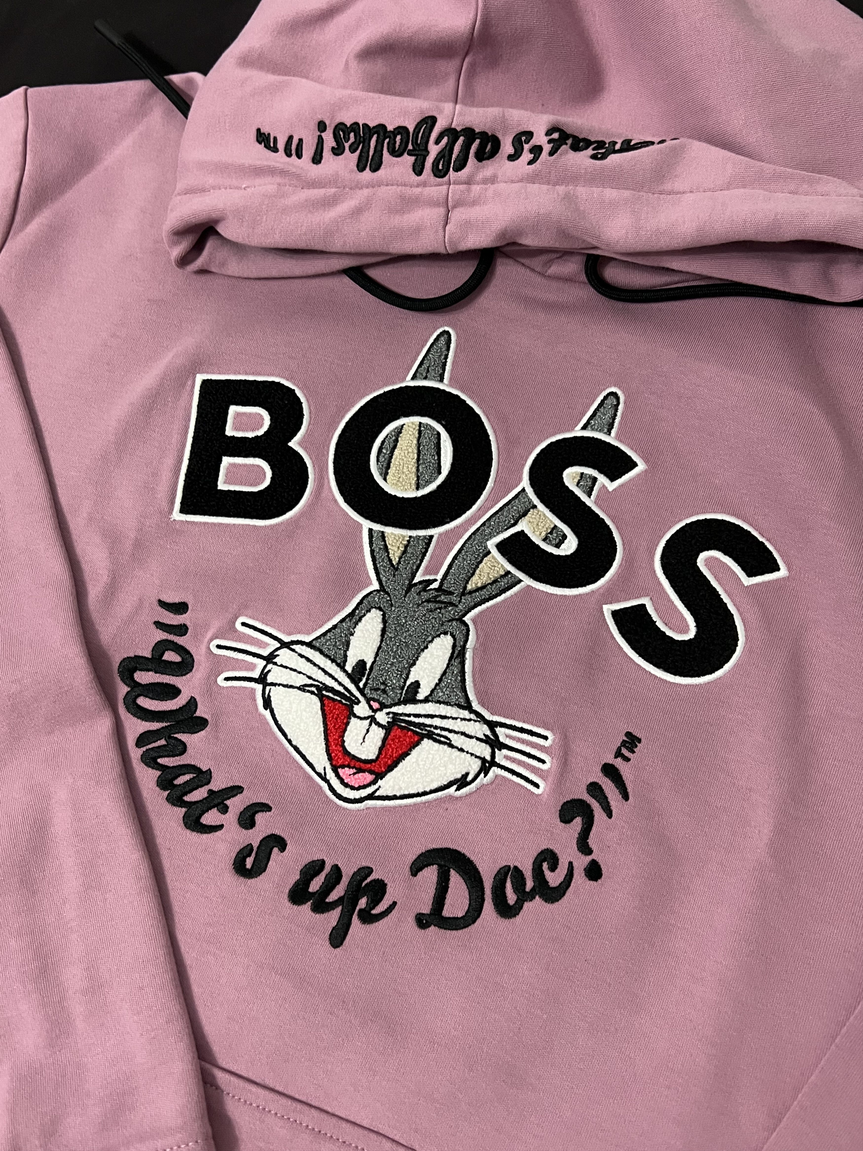 image of Hugo Boss Looney Tunes Hoodie X in Pink, Men's (Size 2XL)