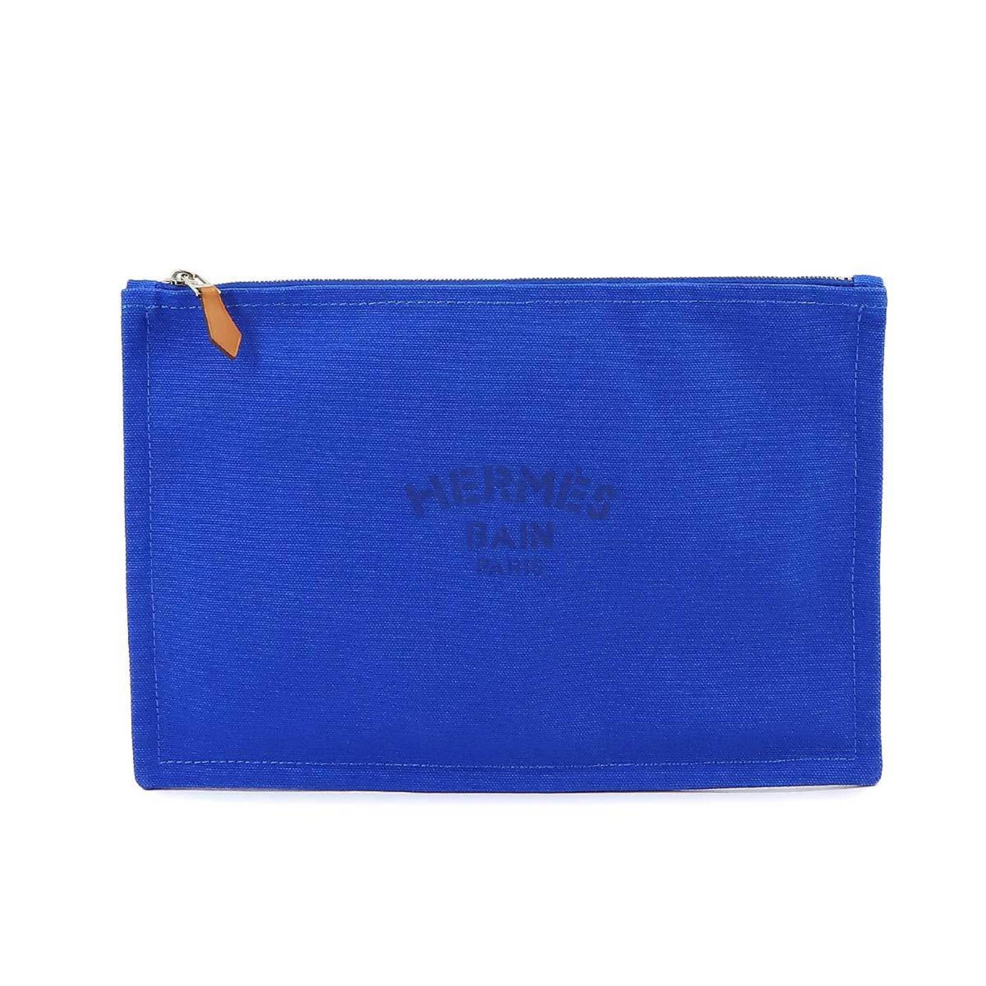 image of Hermes Yachting Gm Pouch Canvas Blue, Women's