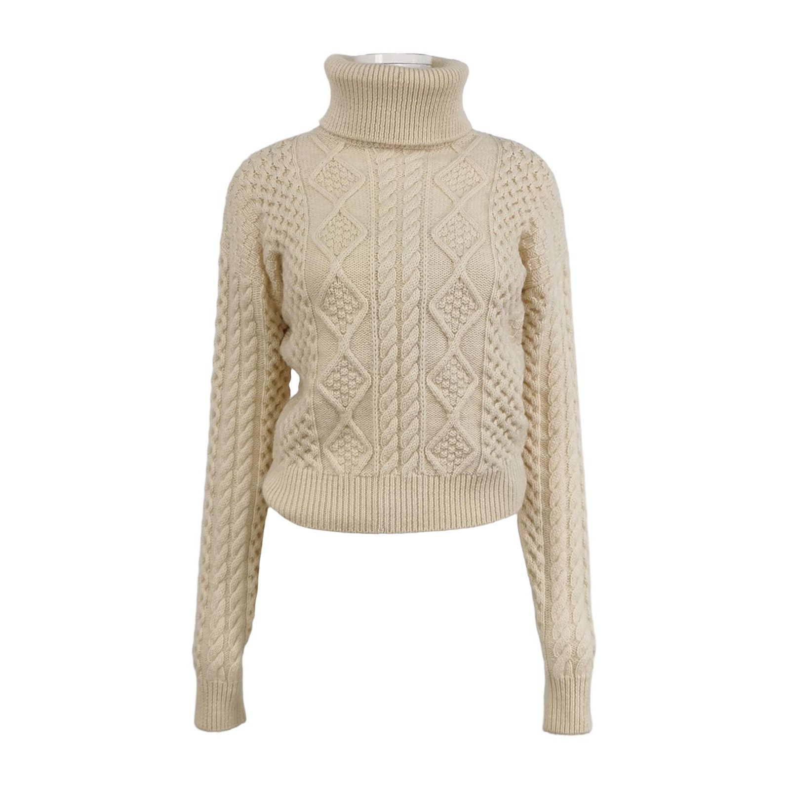 Saint Laurent Paris Saint Laurent Cable Knit Turtleneck Sweater XS Size XS / US 0-2 / IT 36-38 - 1 Thumbnail