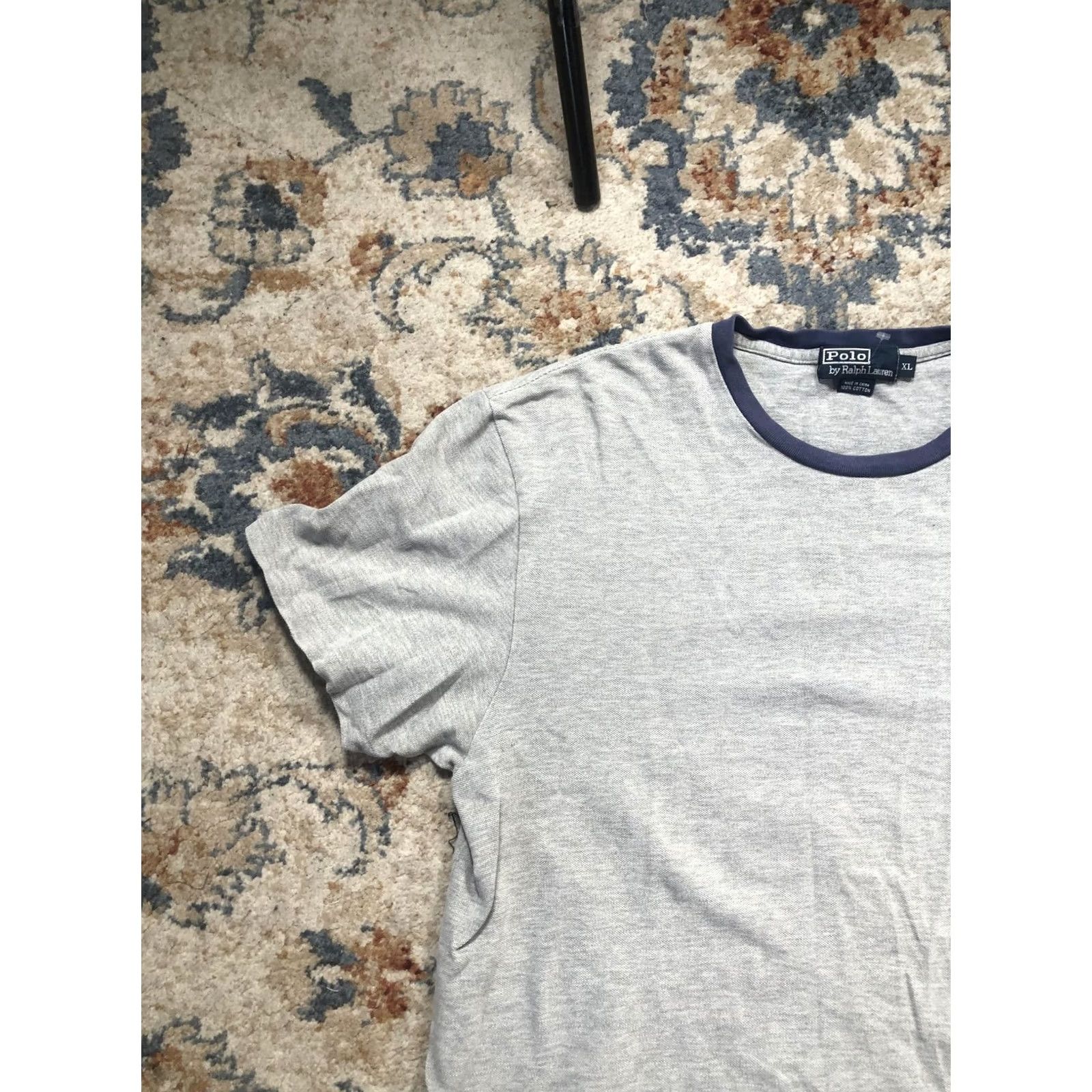 Polo Ralph Lauren Polo Ralph Lauren Shirt Mens XL Gray Ringer Tee Pony Logo Soft Cotton Crewneck Size US XL / EU 56 / 4 - 3 Thumbnail