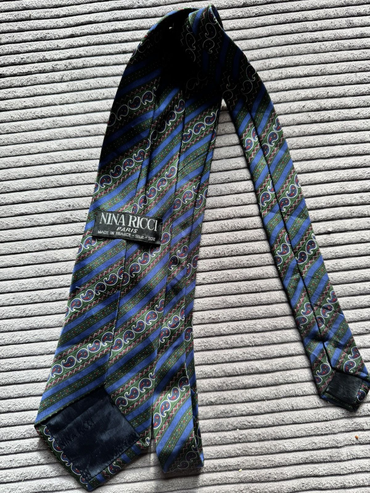 Other Nina Ricci Paisley Cravatte Silk Tie Casual Deaigner Size ONE SIZE - 2 Thumbnail