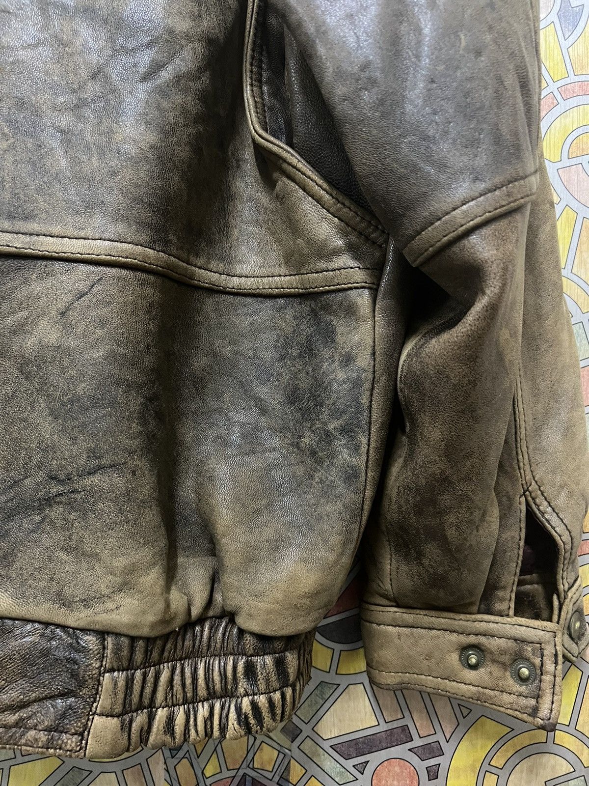 Japanese Brand Leather Jacket Very Rare. (GJ36) Size US L / EU 52-54 / 3 - 10 Thumbnail