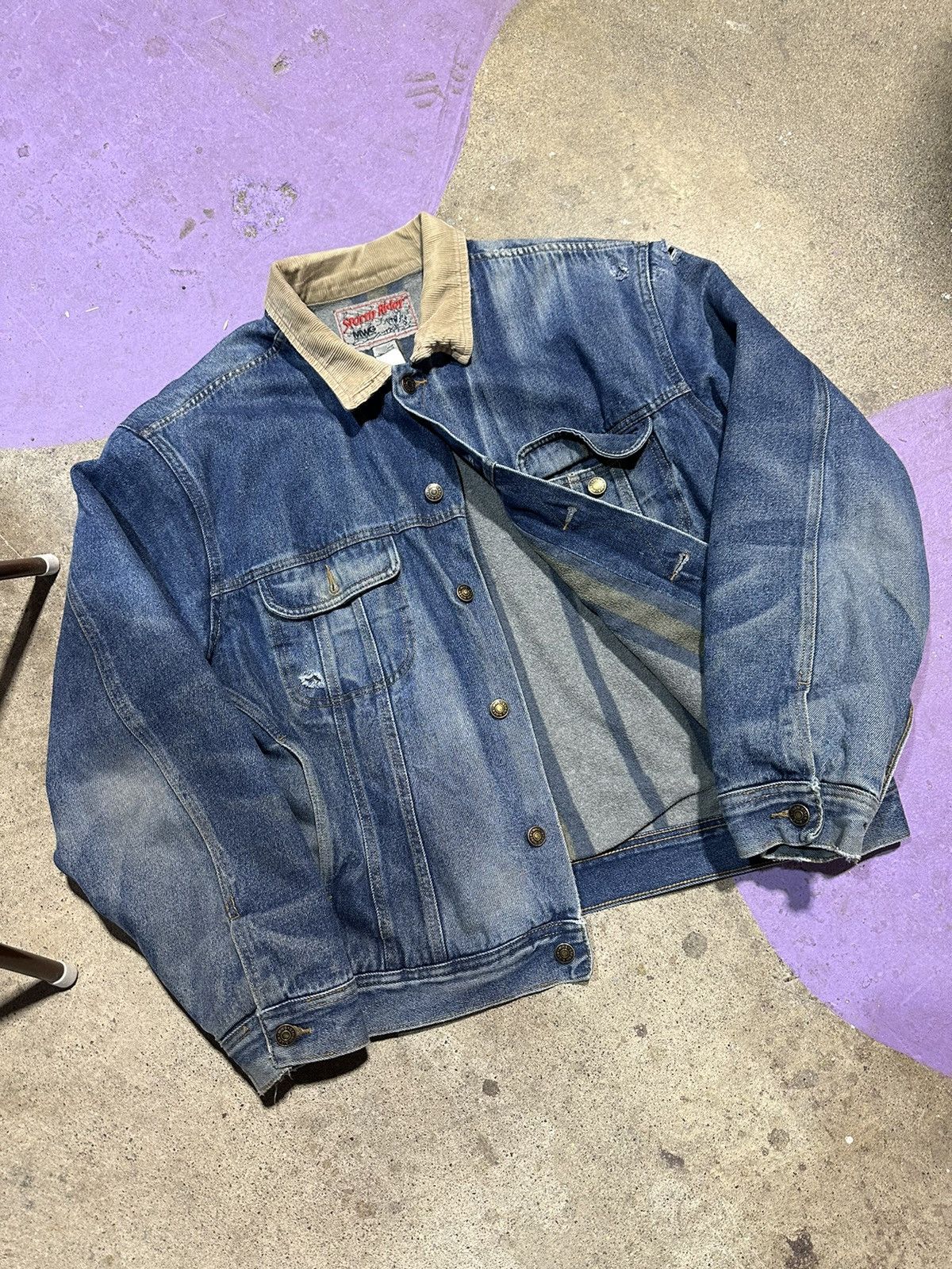 Vintage Vintage 90’s Lee Storm Rider Denim Jacket Blanket Lined Grailed