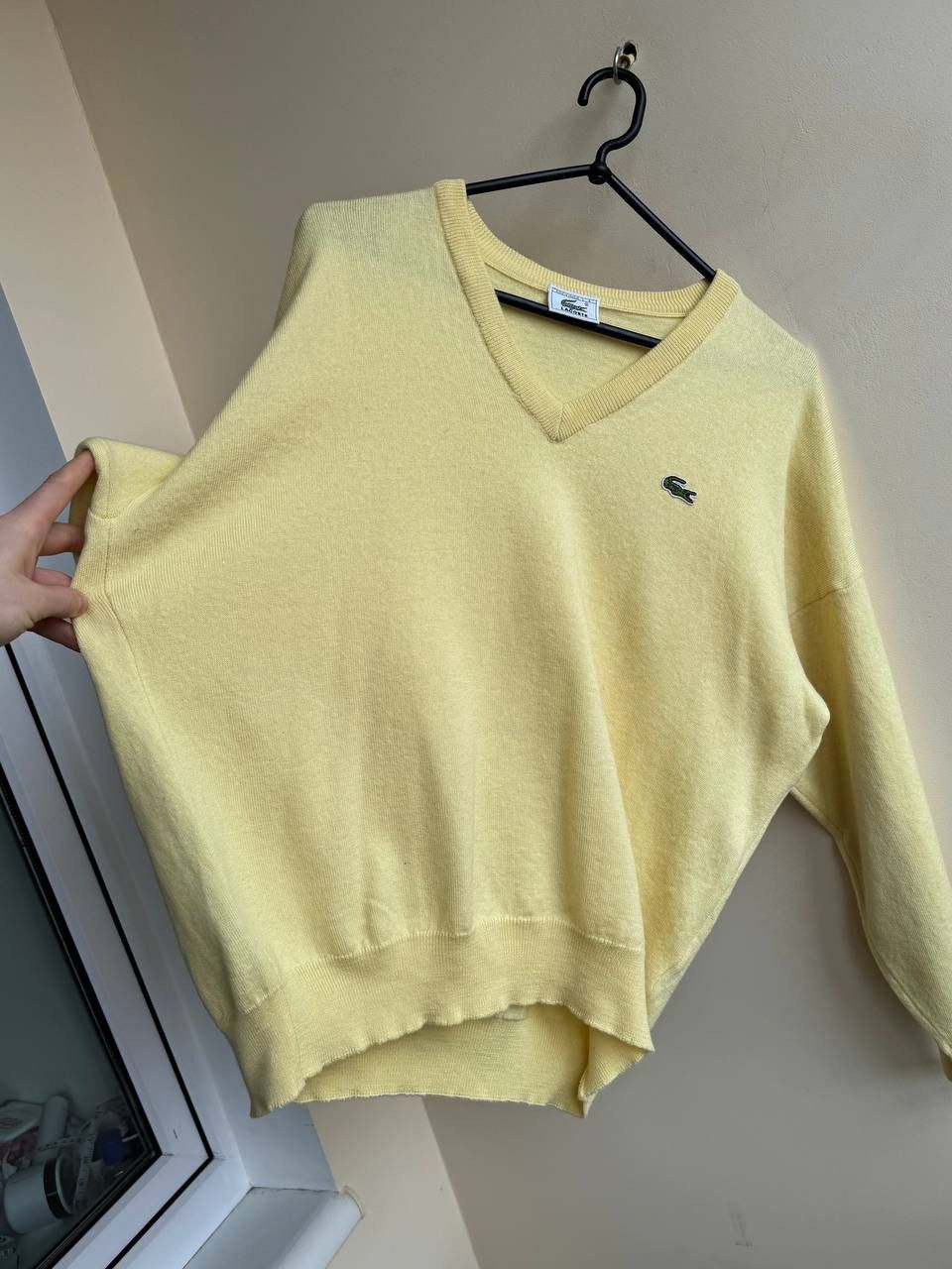 Lacoste × Vintage Lacoste vintage sweater 90s Y2K yellow knitwear Size US M / EU 48-50 / 2 - 6 Thumbnail