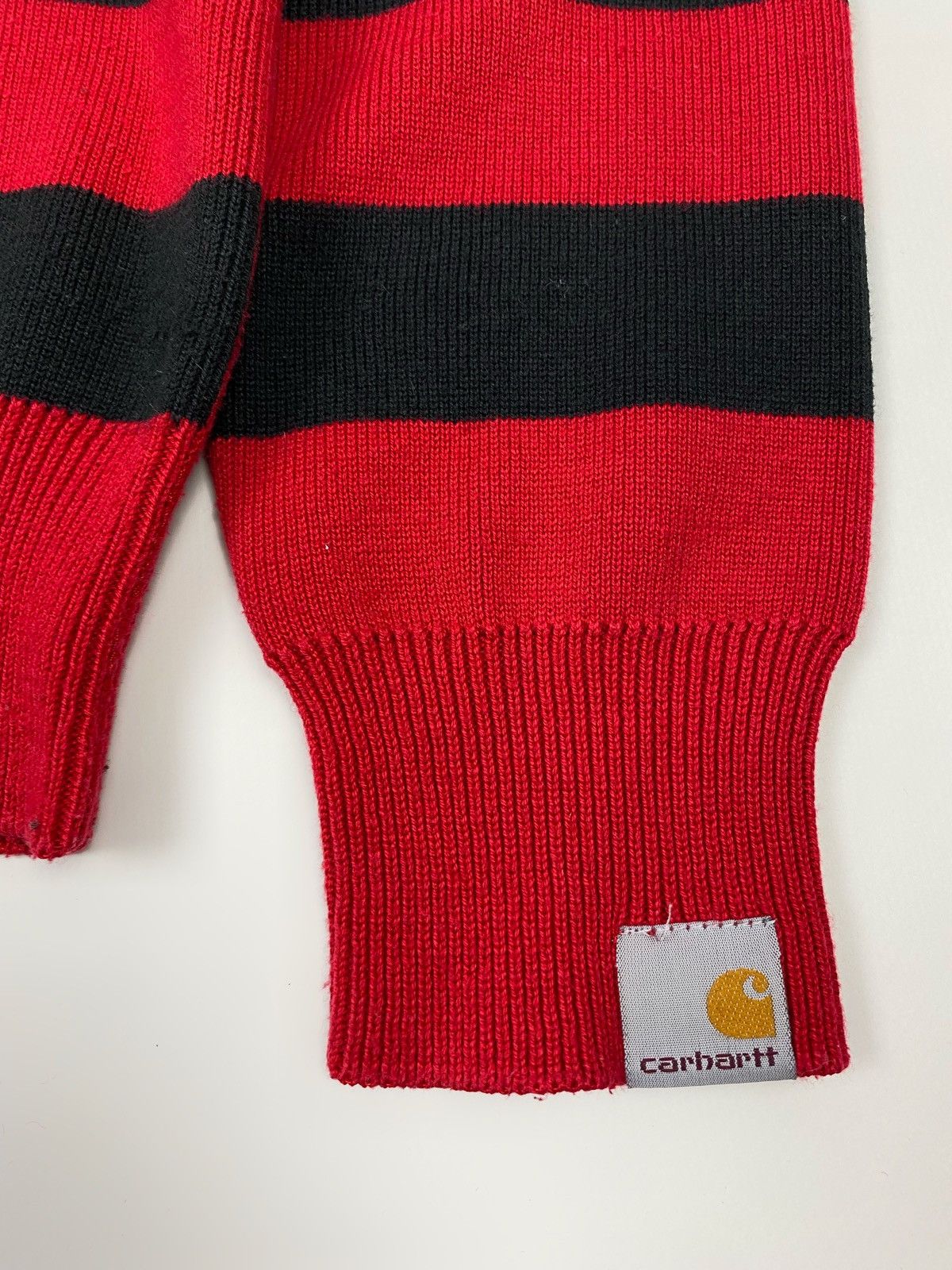 Carhartt Y2K Vintage Carhartt Red Balck Striped Alt Sailor Sweater S Size S / US 4 / IT 40 - 5 Thumbnail