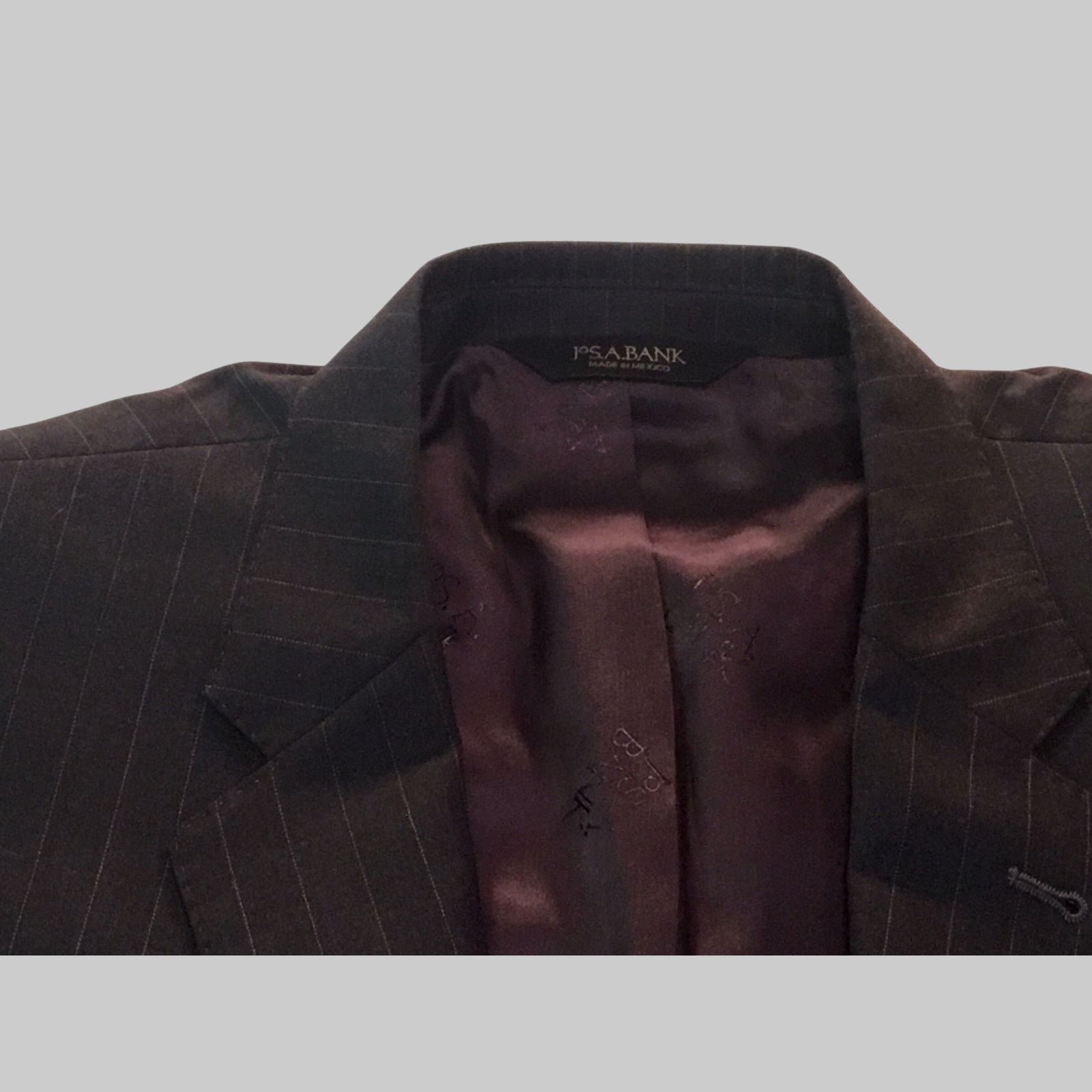 Other Jos A. Bank 44R Dark Gray Pinstripe Suit Coat Signature Gold Size 44R - 9 Thumbnail