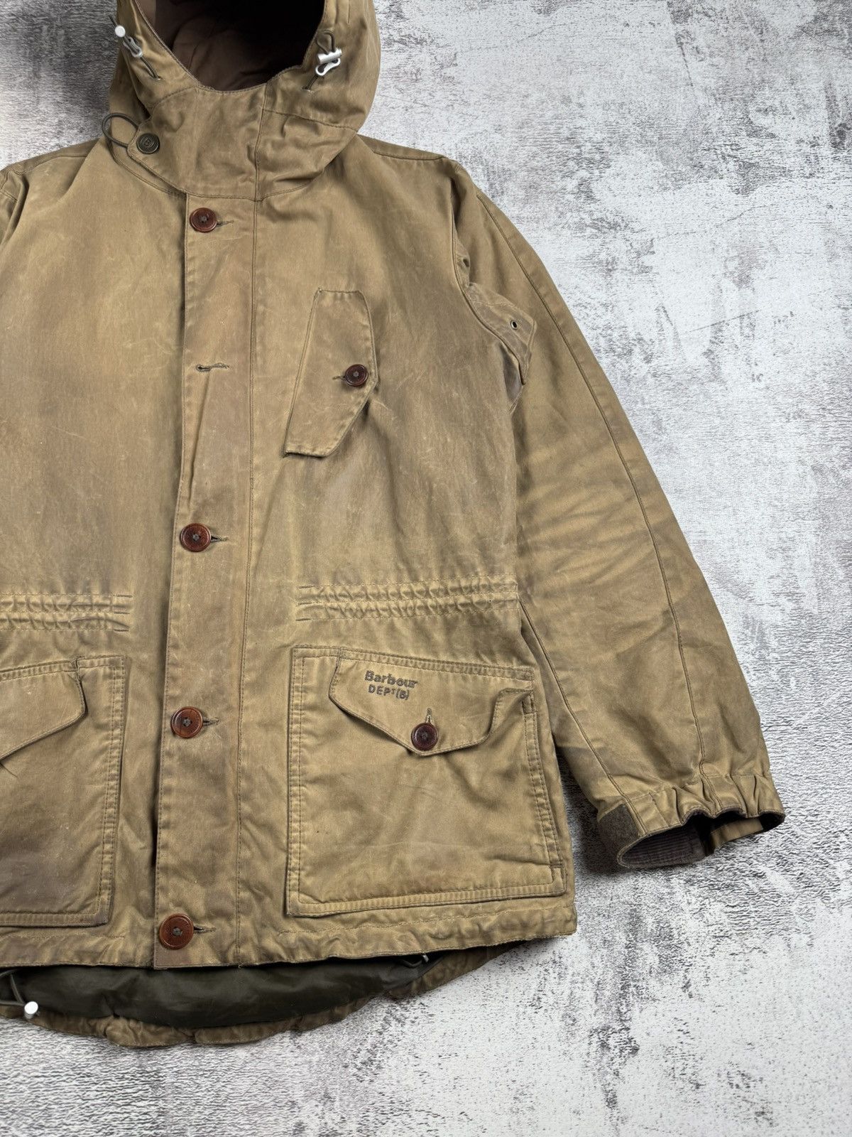 Barbour Men Barbour Dept B Summer Parka Olive 90S Small Jacket Coat Size US S / EU 44-46 / 1 - 8 Thumbnail