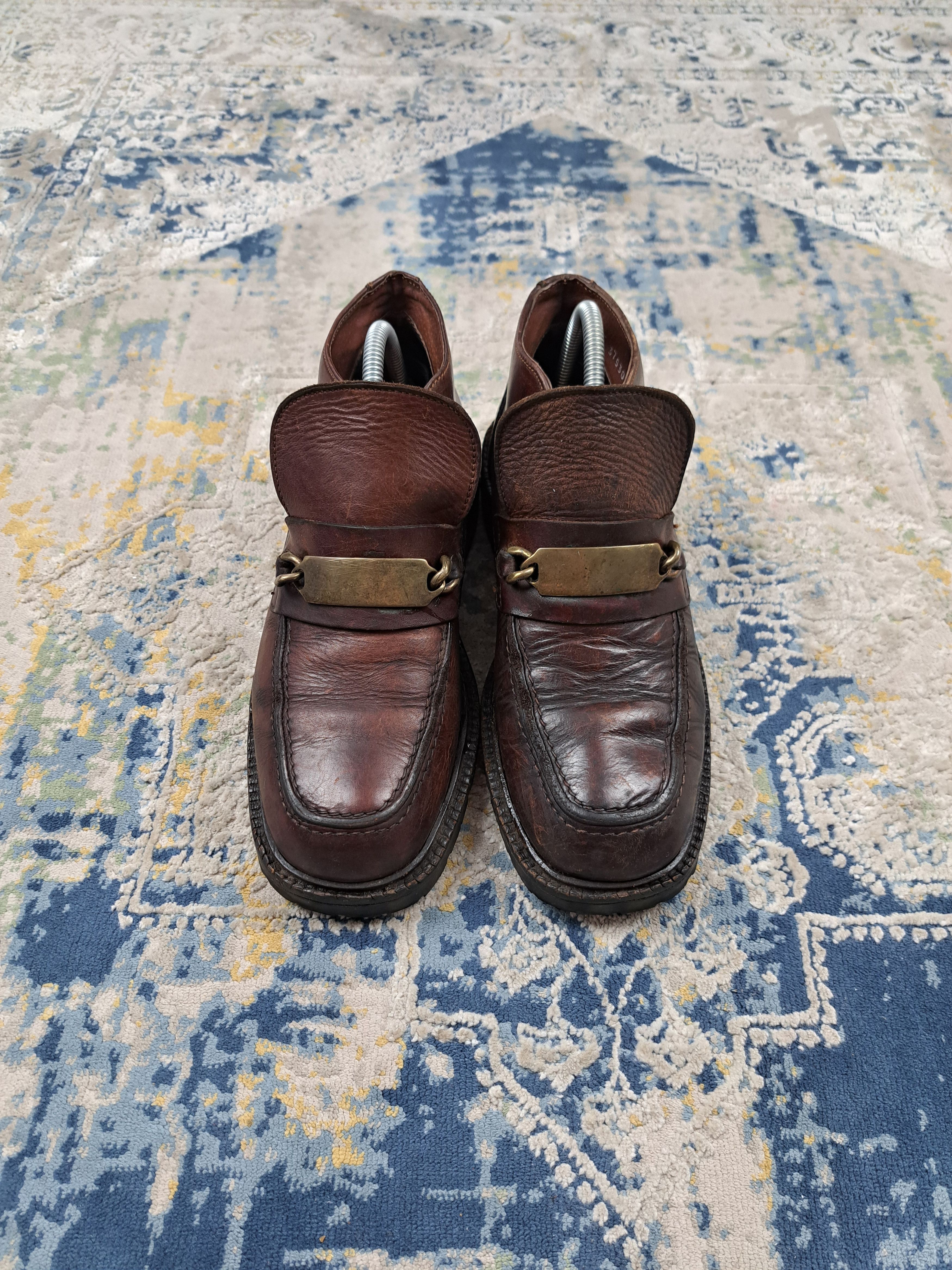 Vintage 80s Base London Chunky Leather Boots Rave Like Seditionaries Size US 7 / EU 40 - 5 Thumbnail