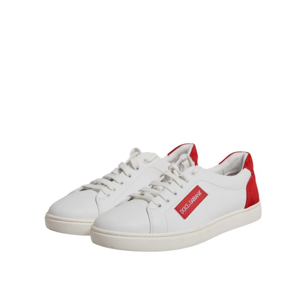 Dolce & Gabbana Dolce & Gabbana White Suede Leather Low Top Sneakers Shoes Size US 8.5 / EU 41-42 - 4 Thumbnail