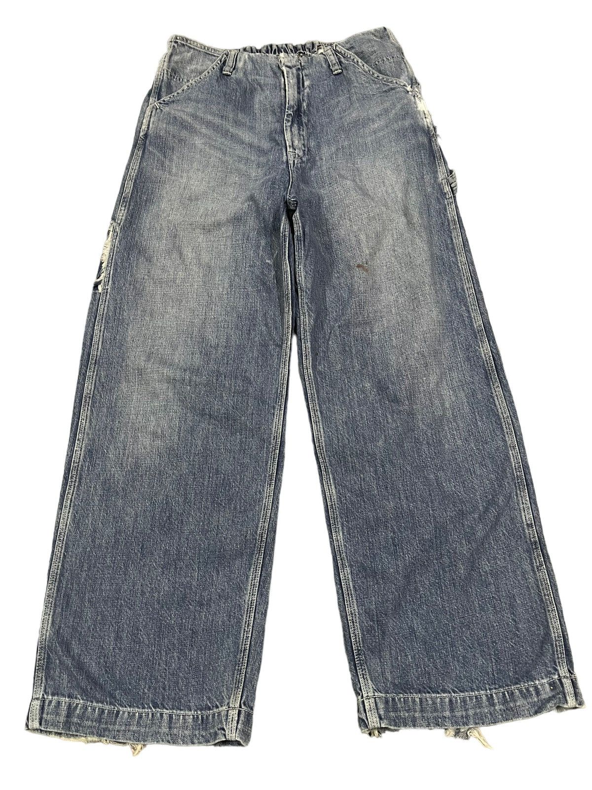 image of Hype Vintage Japanese Rna Syndrome Blue Wash Style Baggy Jeans, Men's (Size 30)