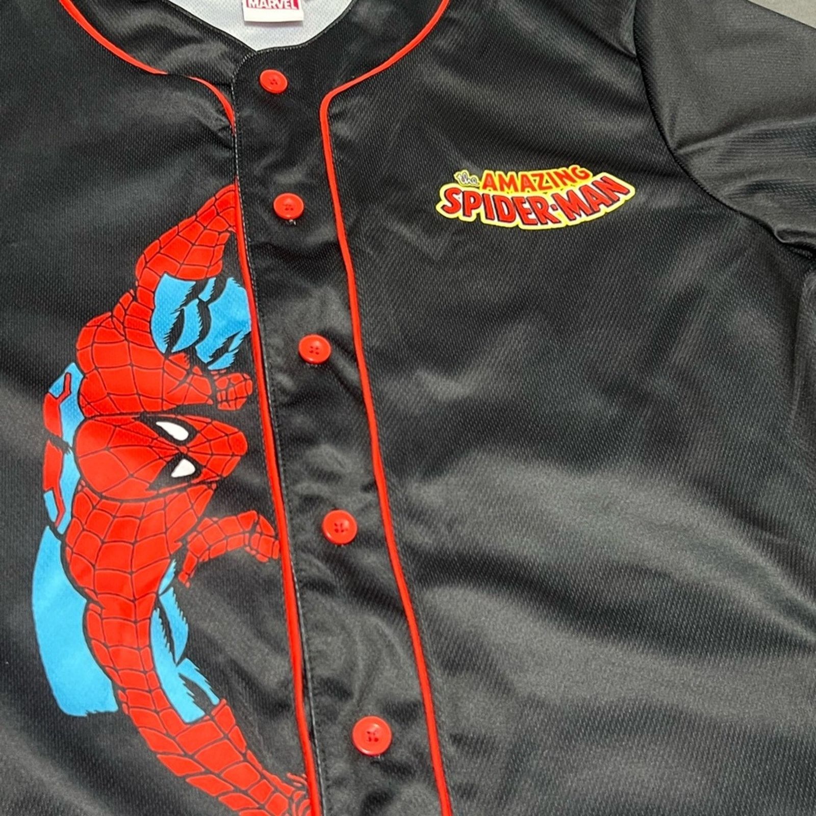 Marvel Comics Marvel Shirt Men’s Spider-Man Baseball Jersey Button 🔥y2k Size US S / EU 44-46 / 1 - 3 Thumbnail