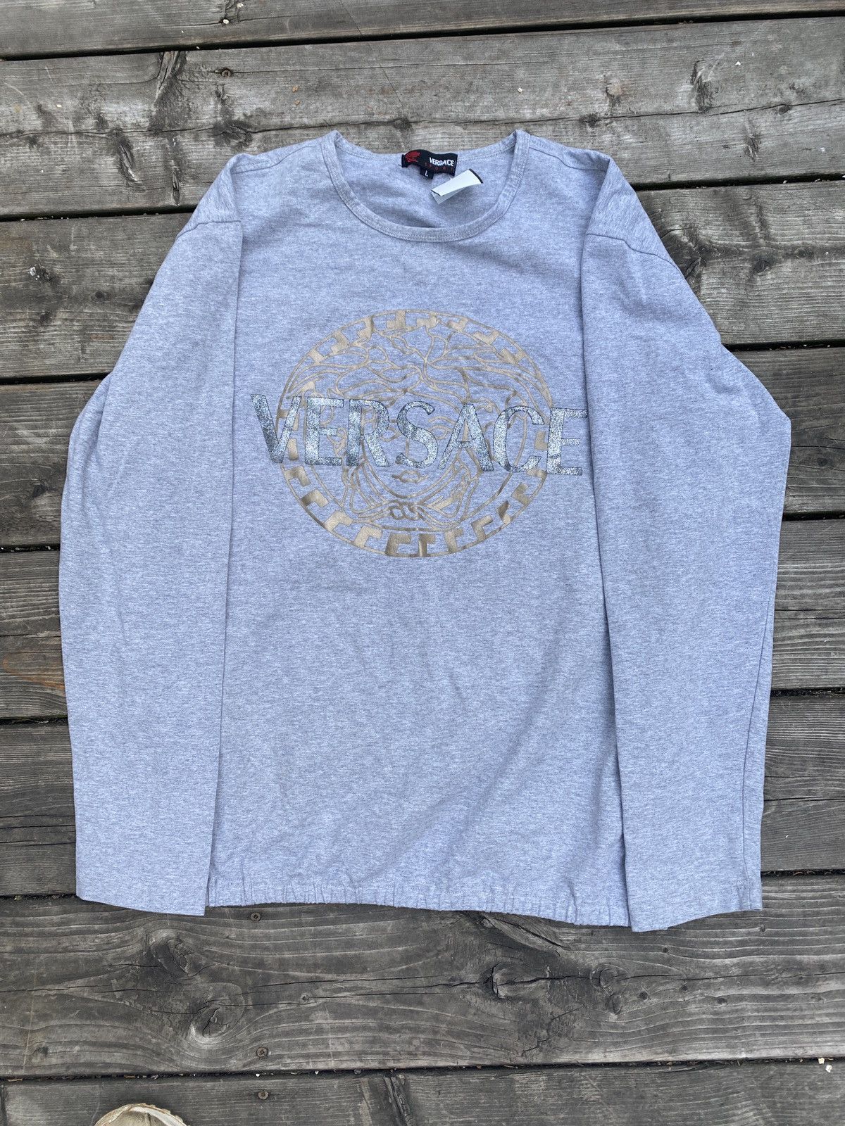 Versace × Vintage Vintage Big Logo Versace Sport Shirt Large Size US L / EU 52-54 / 3 - 1 Thumbnail