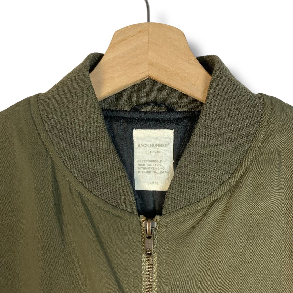 Japanese Brand 🇯🇵 BACK NUMBER FLIGHT BOMBER JACKET Size US L / EU 52-54 / 3 - 4 Thumbnail