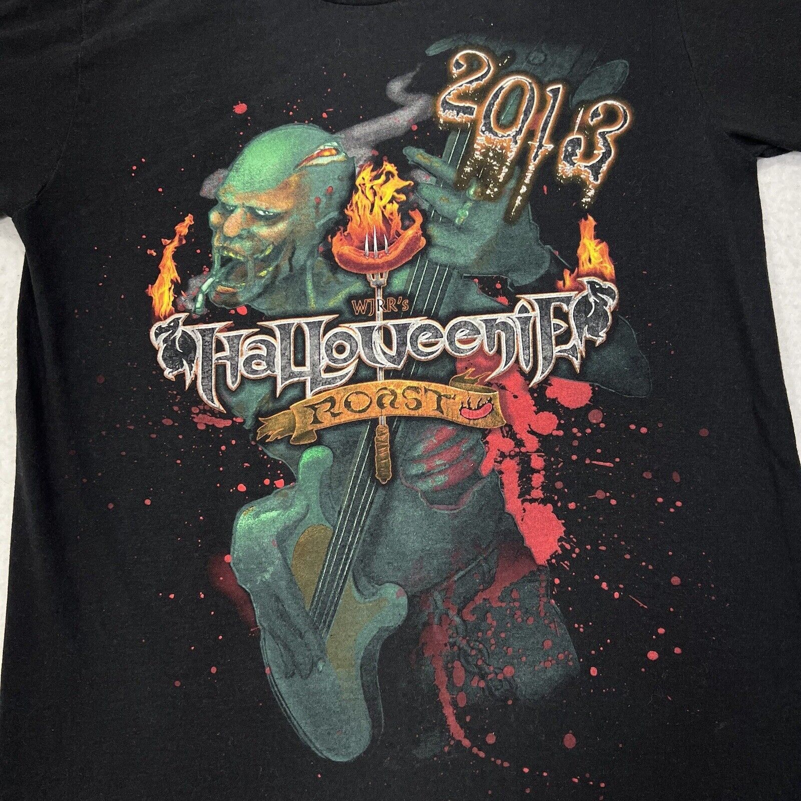 Pacific Legend Halloweenie Roast Metal Rock Radio WJRR Black Graphic Tee Size US S / EU 44-46 / 1 - 5 Thumbnail