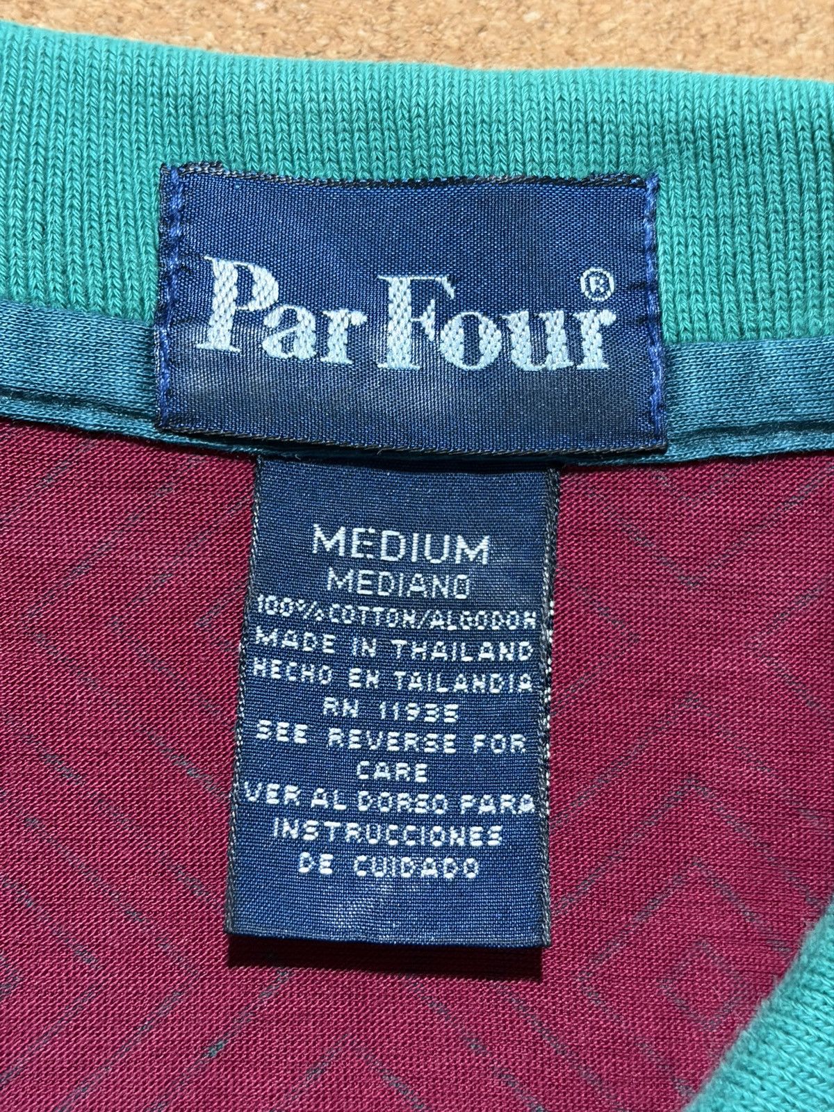 Vintage Vintage 90s Par Four Polo Shirt Mens Medium Geometric Golf Size US M / EU 48-50 / 2 - 3 Thumbnail