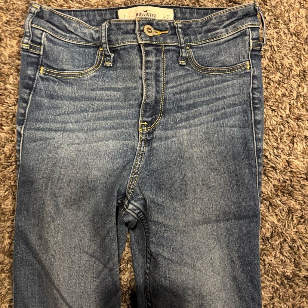 Hollister Hollister Classic Blue Denim Skinny Jeans Size 25" / US 0 / IT 36 - 4 Thumbnail