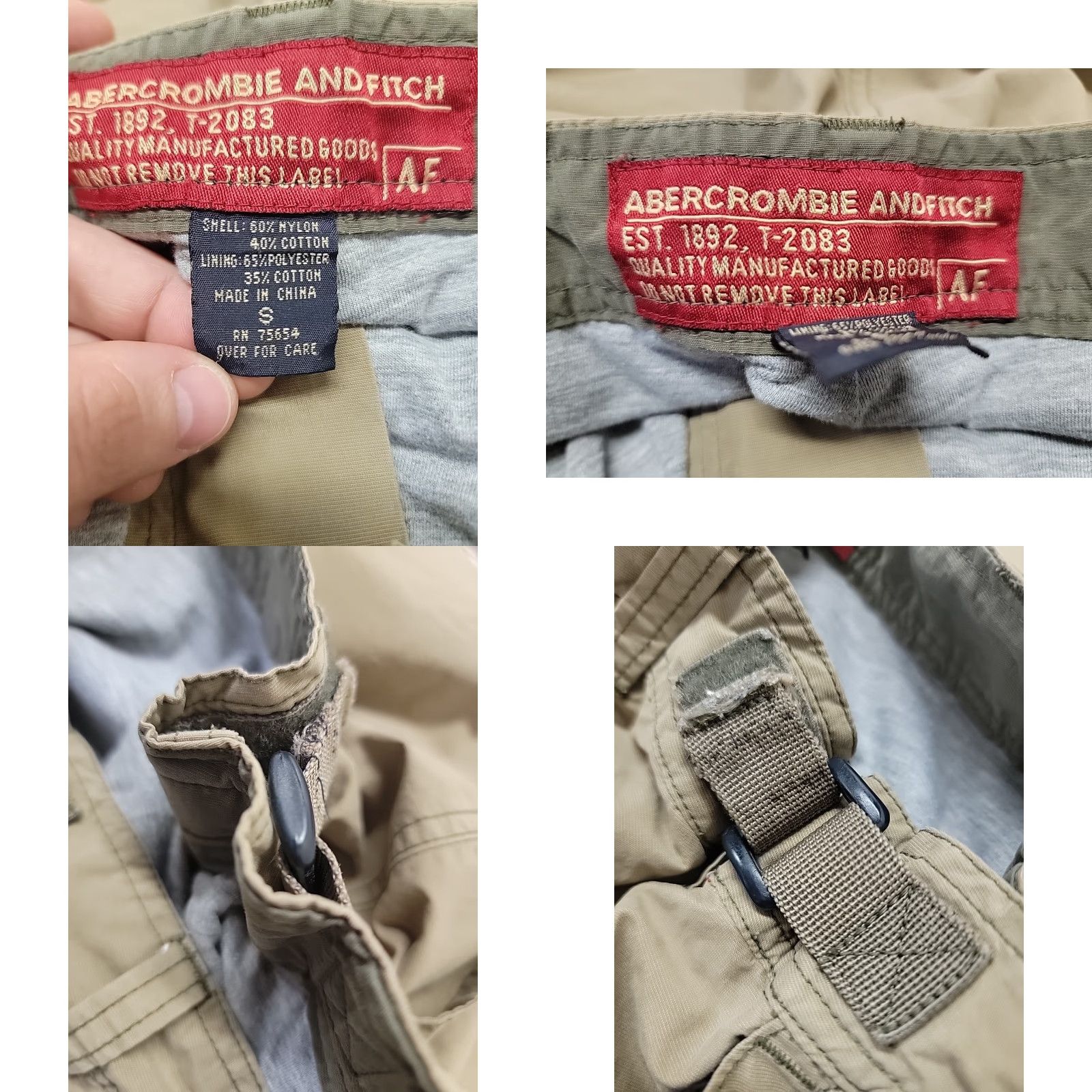 Abercrombie & Fitch VINTAGE Abercrombie & Fitch Cargo Utility Pants Mens S Khaki Cargo Mens Small 34x31 Size US 29 - 10 Thumbnail