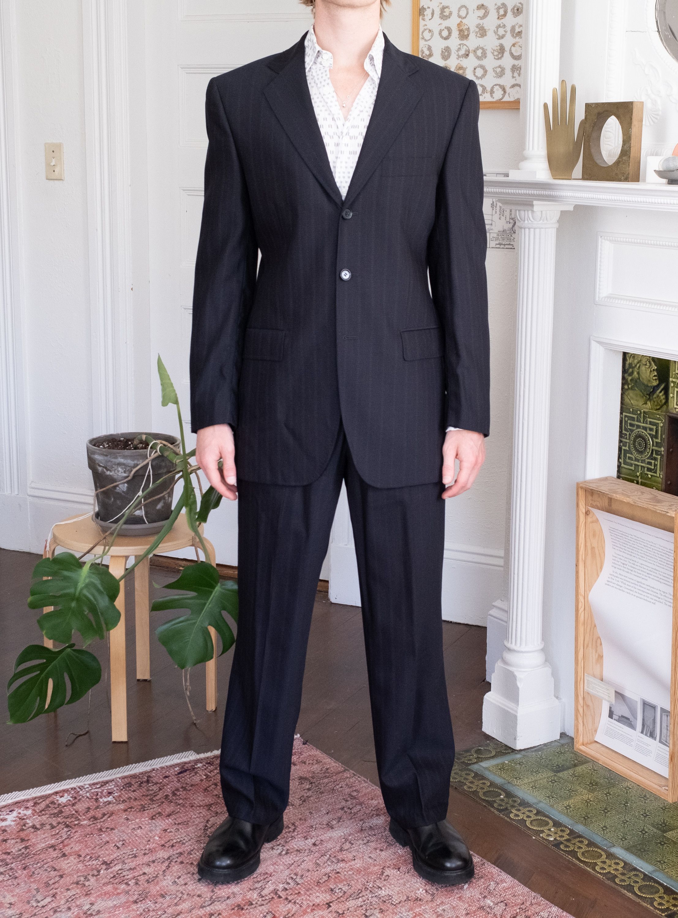 38/40 R Dolce & Gabbana Suit. Dark Grey Wool Made Italy