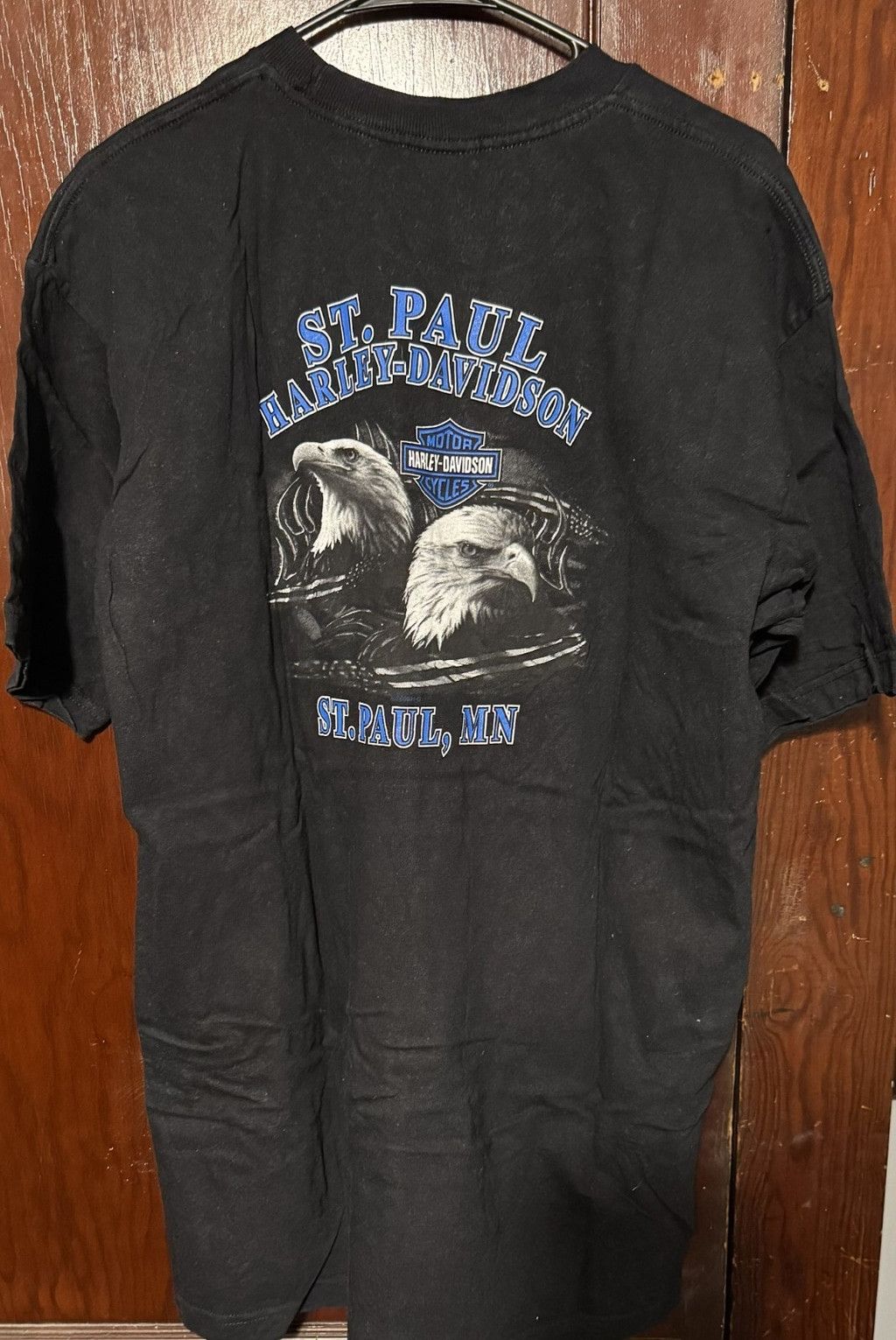 Harley Davidson Harley-Davidson Vintage T-Shirt St Paul MN Men's Sz XL Black Size US XL / EU 56 / 4 - 2 Thumbnail